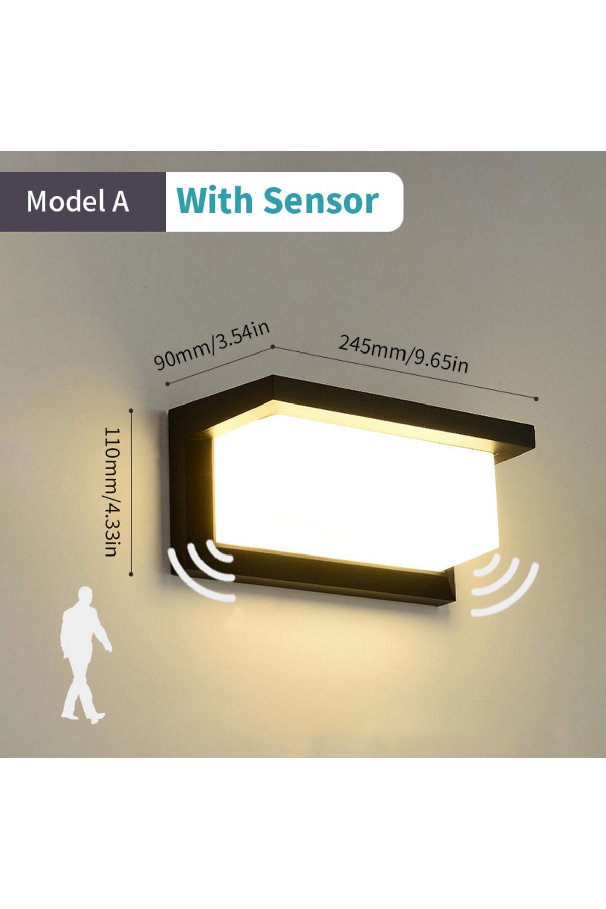 Choice-Warm White 16W Model A With Sensor Led Light Motion Sensor Modern Outdoor Lighting AC85-265V Wall Mo 1