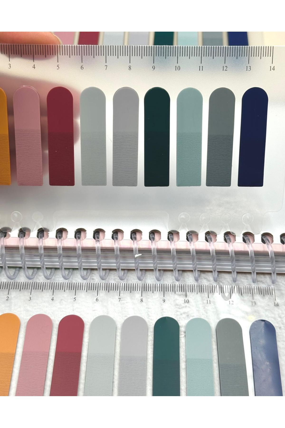 ZeCo Collection-10 Color Ruled Retro Dark Tones Oval Edge Transparent Pet Index Sticker/Index Sticker/Post-It 6