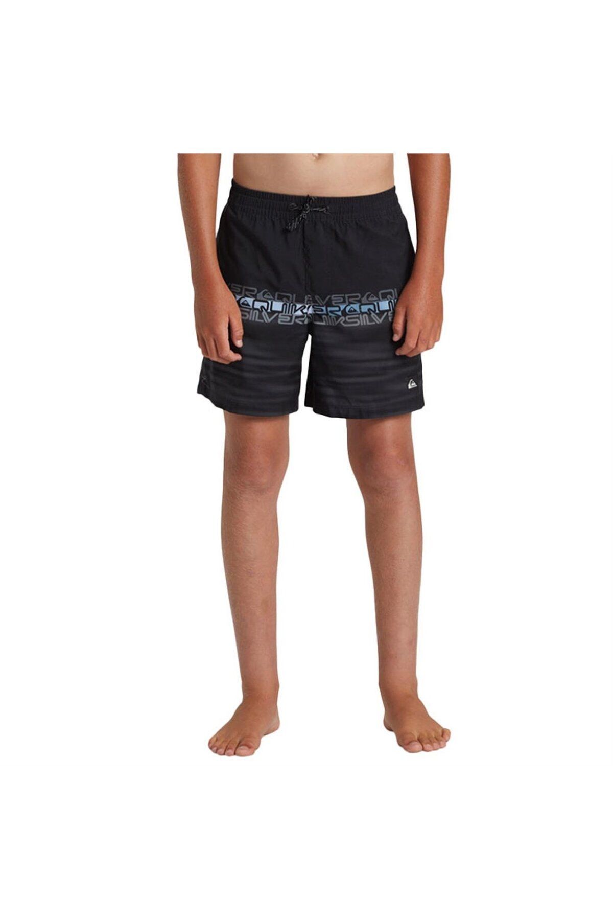 Quiksilver-شورت Everyday Wordblock Vly Yth 14 للأطفال Aqbjv03051-kvj6 أسود 2