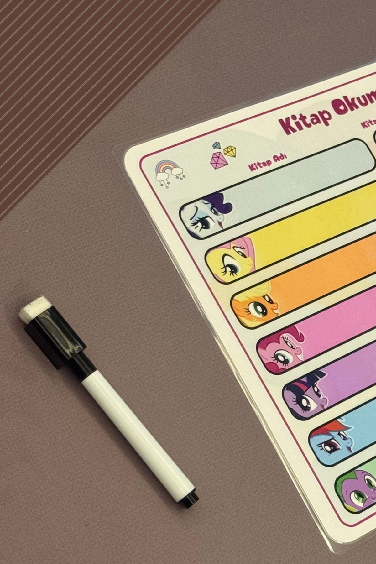 caps-Book Reading Tracking Planner for Kids – Write-Wipe Desktop Notebook - Write-Wipe Pen Gift 3