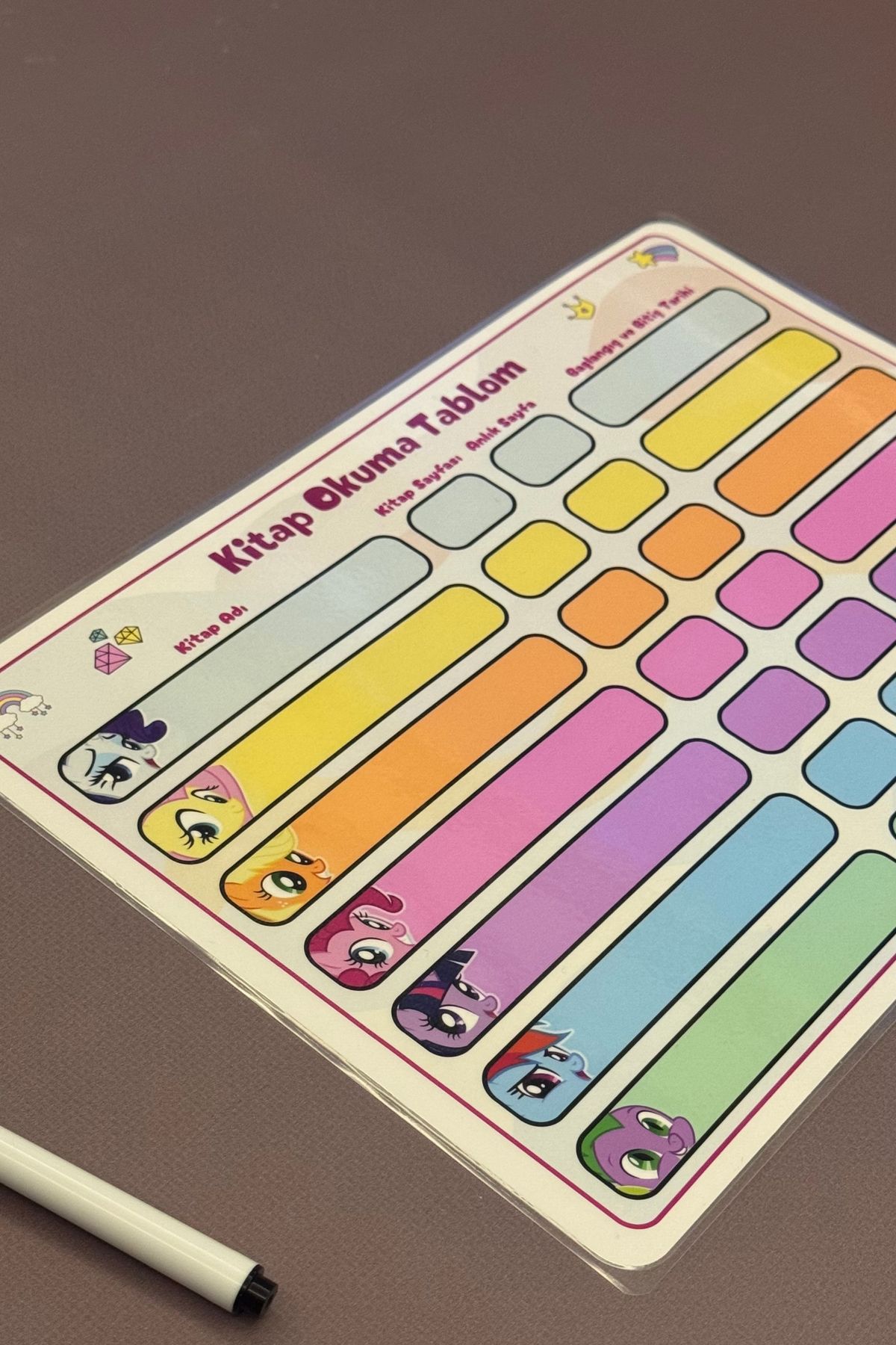 caps-Book Reading Tracking Planner for Kids – Write-Wipe Desktop Notebook - Write-Wipe Pen Gift 2