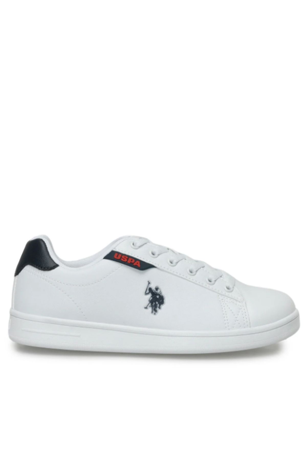 U.S. Polo Assn. Düz Beyaz Siyah Unisex Günlük Sneaker