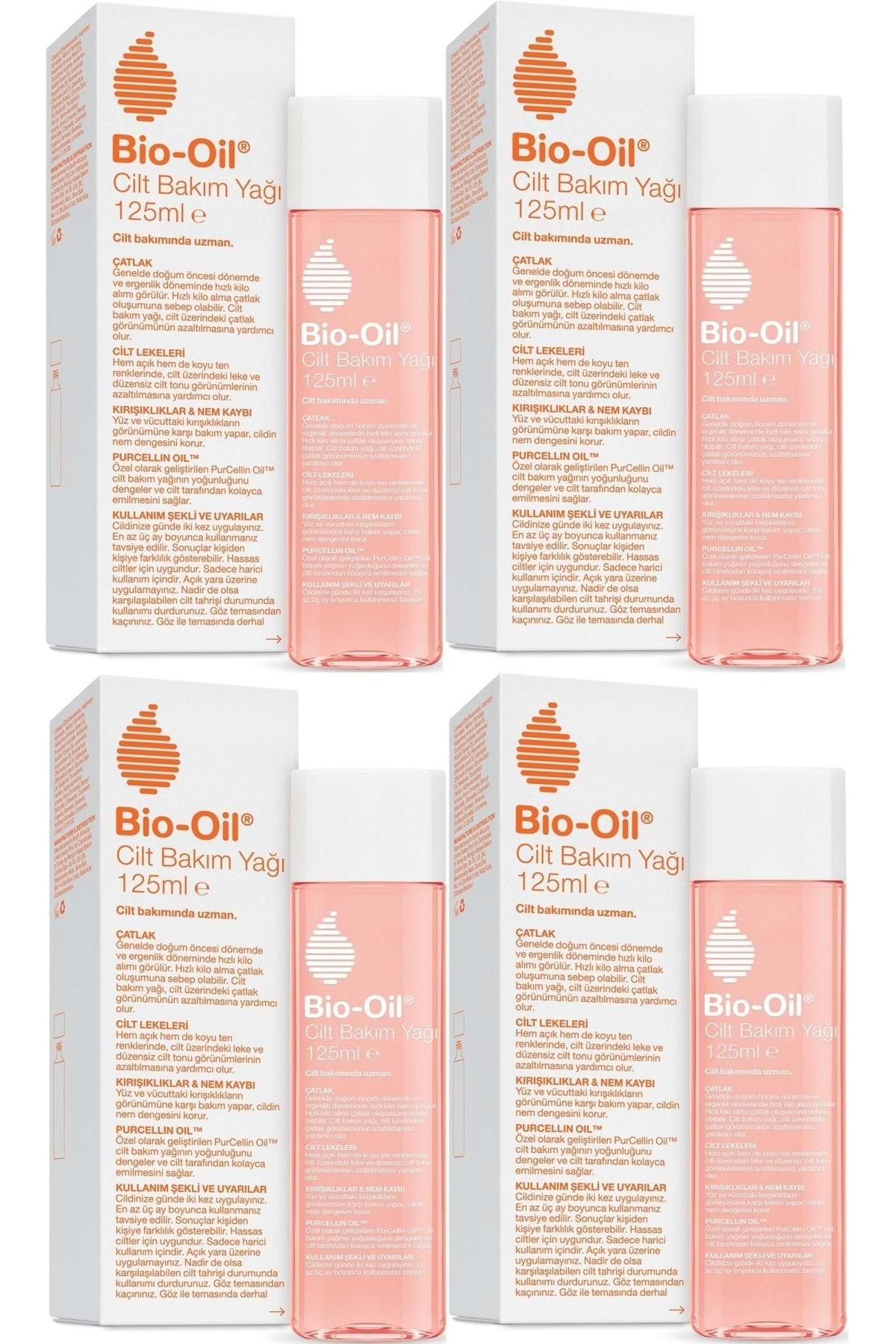 Bio-Oil Çatlak Oluşumunu Önleyici Cilt Bakım Yağı 125ml (YENİ FORMÜL) (4 LÜ SET)