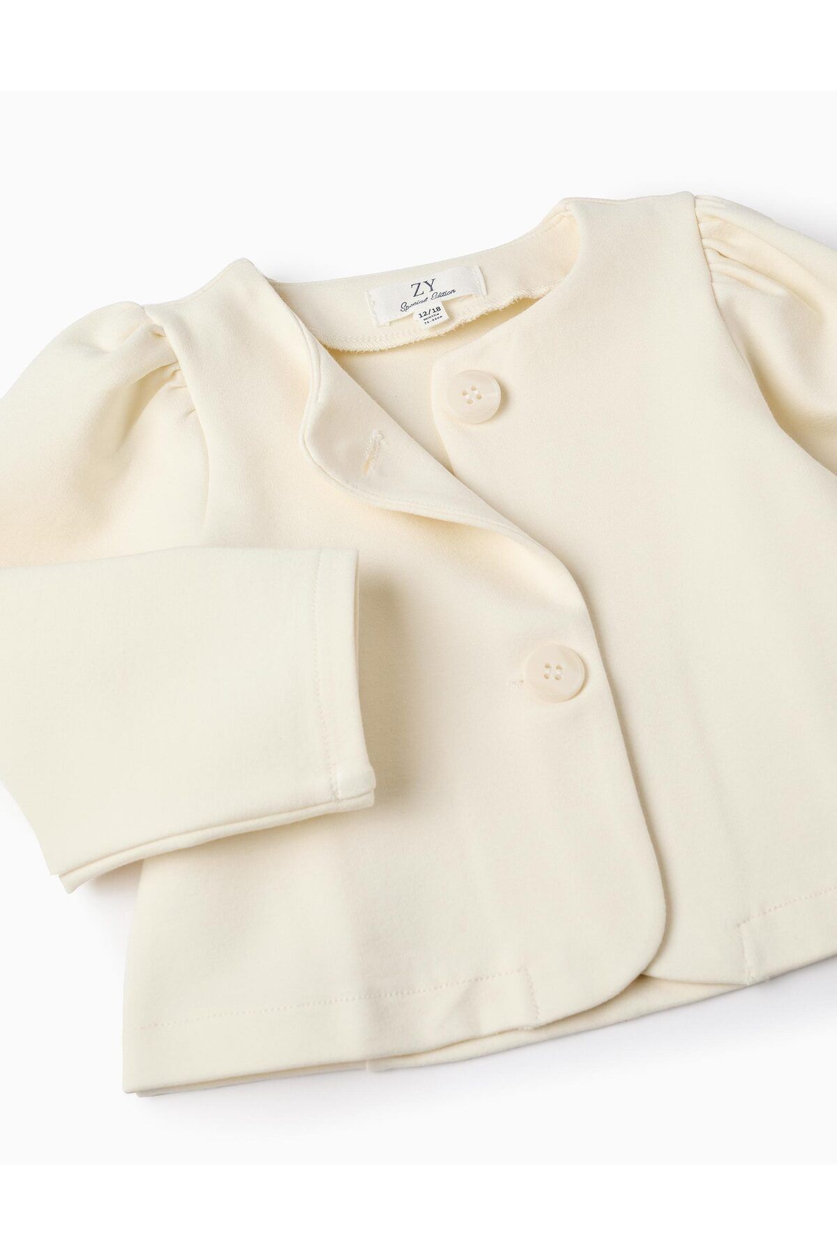 Ziddy-Classic Jacket for Baby Girls, Cream 3