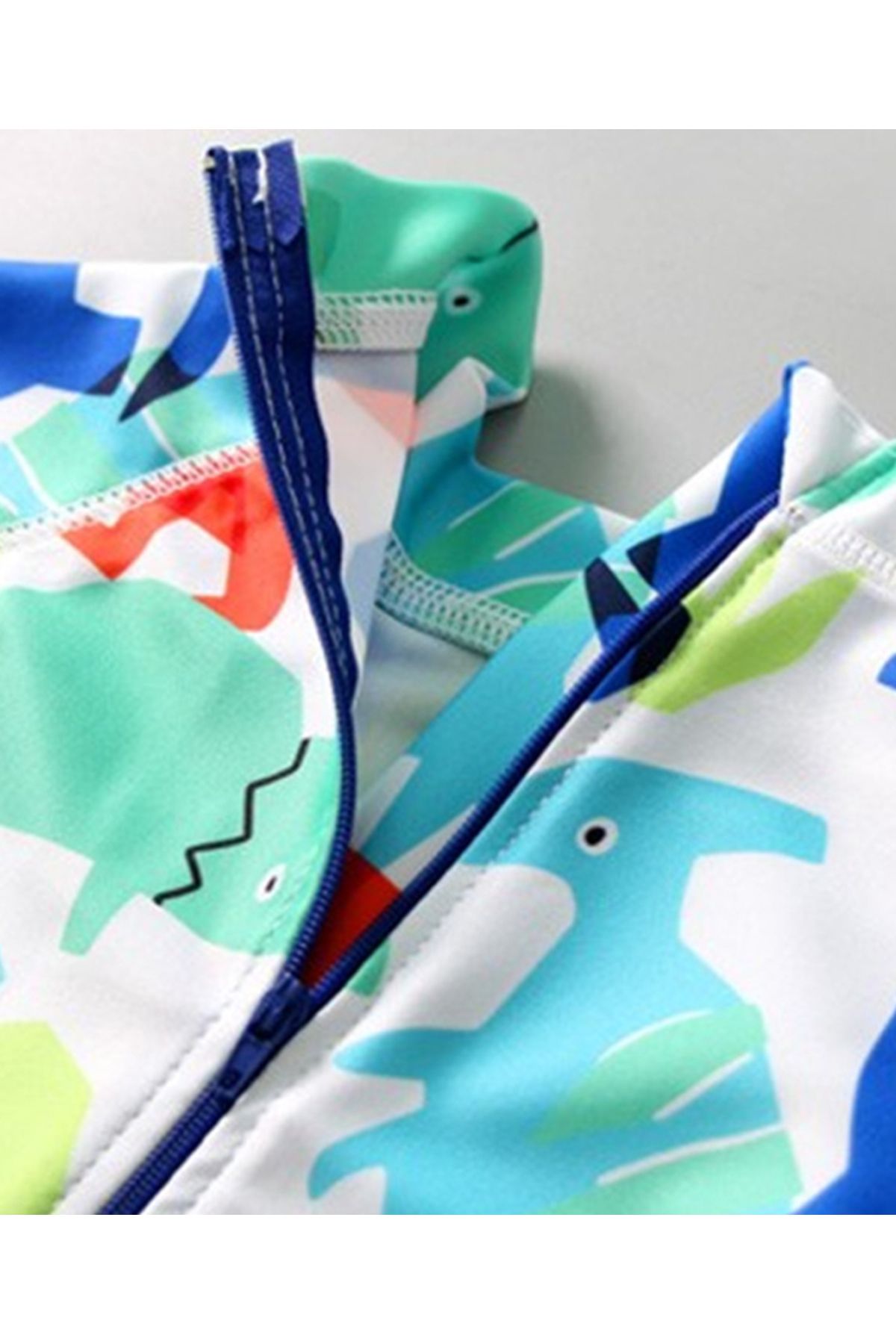 SAPS-SAPS All Over Dinosaurs Printed Quick Drying Legged Swimsuit - Multi Color 4