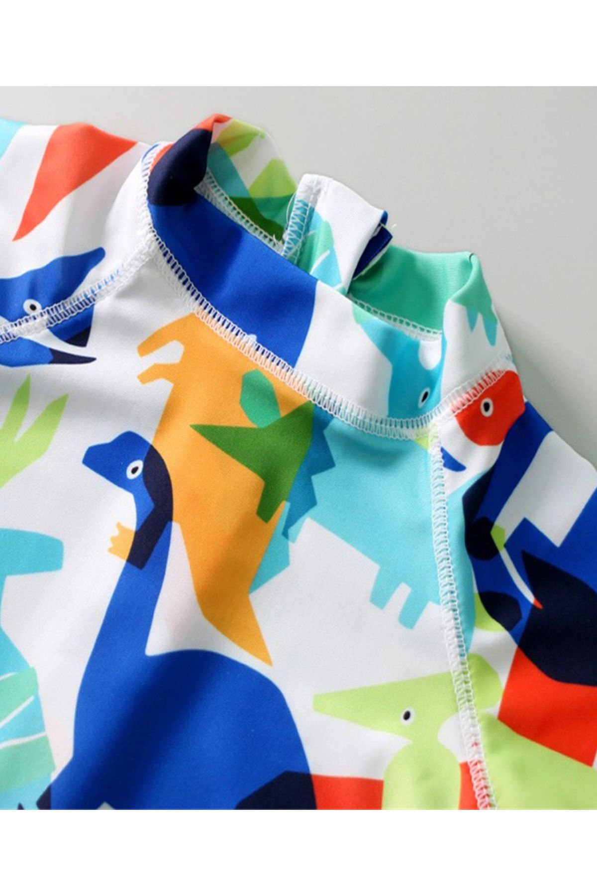 SAPS-SAPS All Over Dinosaurs Printed Quick Drying Legged Swimsuit - Multi Color 3