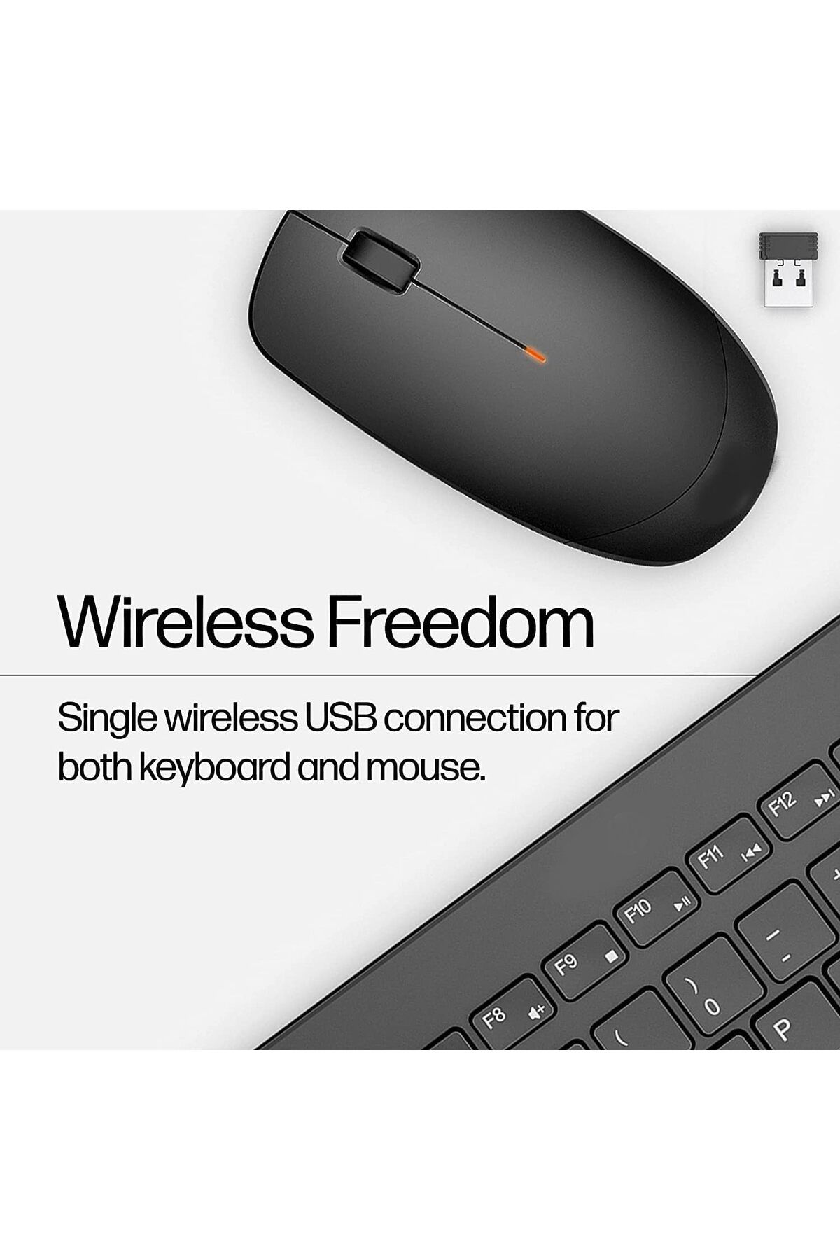 COOYA-Wireless USB Keyboard and Mouse Combo , 2.4G Stable Connection,Ergonomic with Number Pad 7