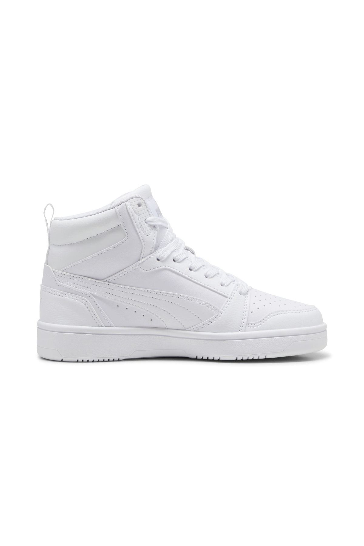 Puma کفش ورزشی یونیسکس سفید Rebound V6 Mid Jr