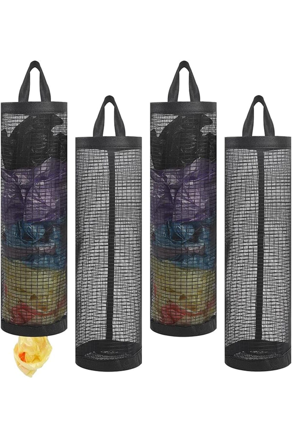 COOYA-4 Pack Plastic Bag Holder, Mesh Hanging Storage Organizer, Grocery Bag Dispenser 1