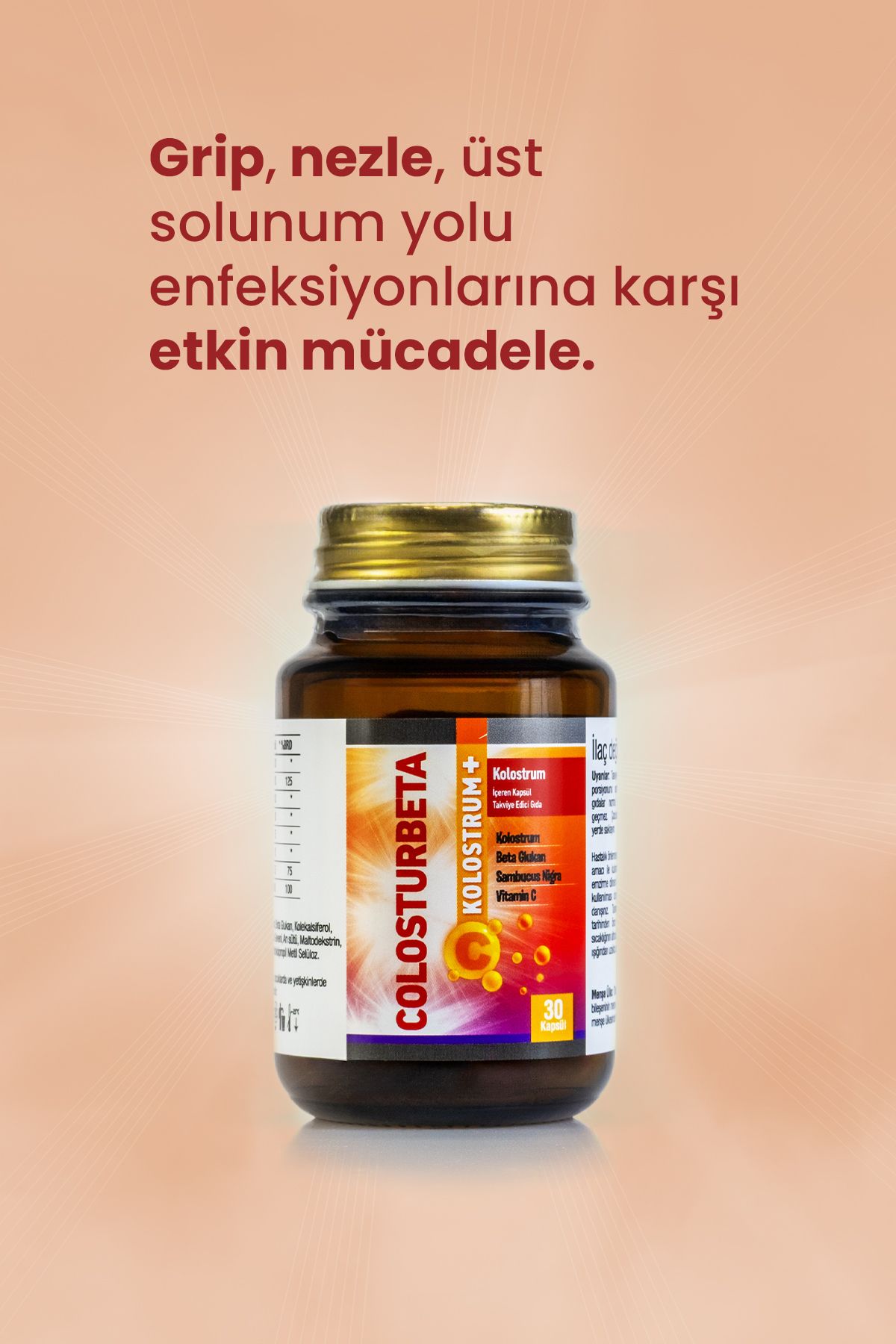 LAMOS İLAÇ-Colosturbeta Colostrum Containing Multivitamin 30 Capsules 3