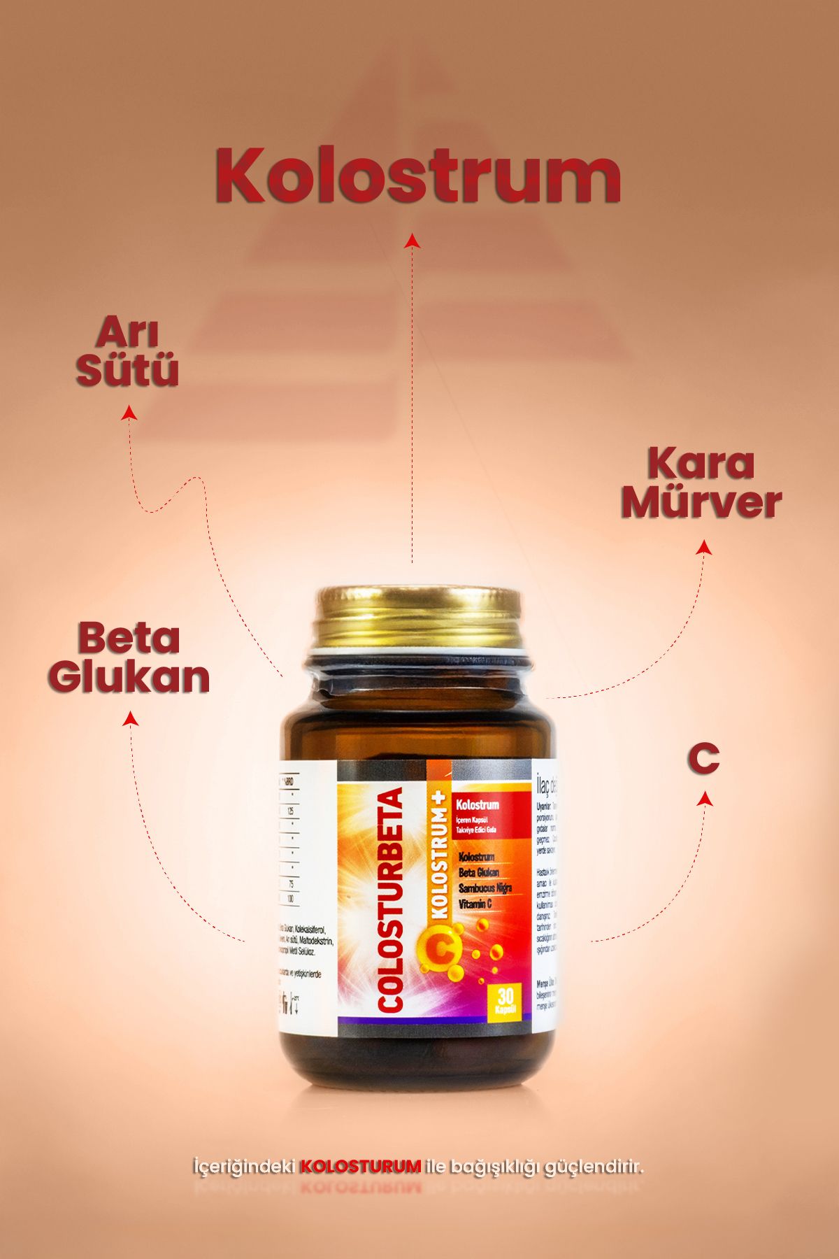 LAMOS İLAÇ-Colosturbeta Colostrum Containing Multivitamin 30 Capsules 2