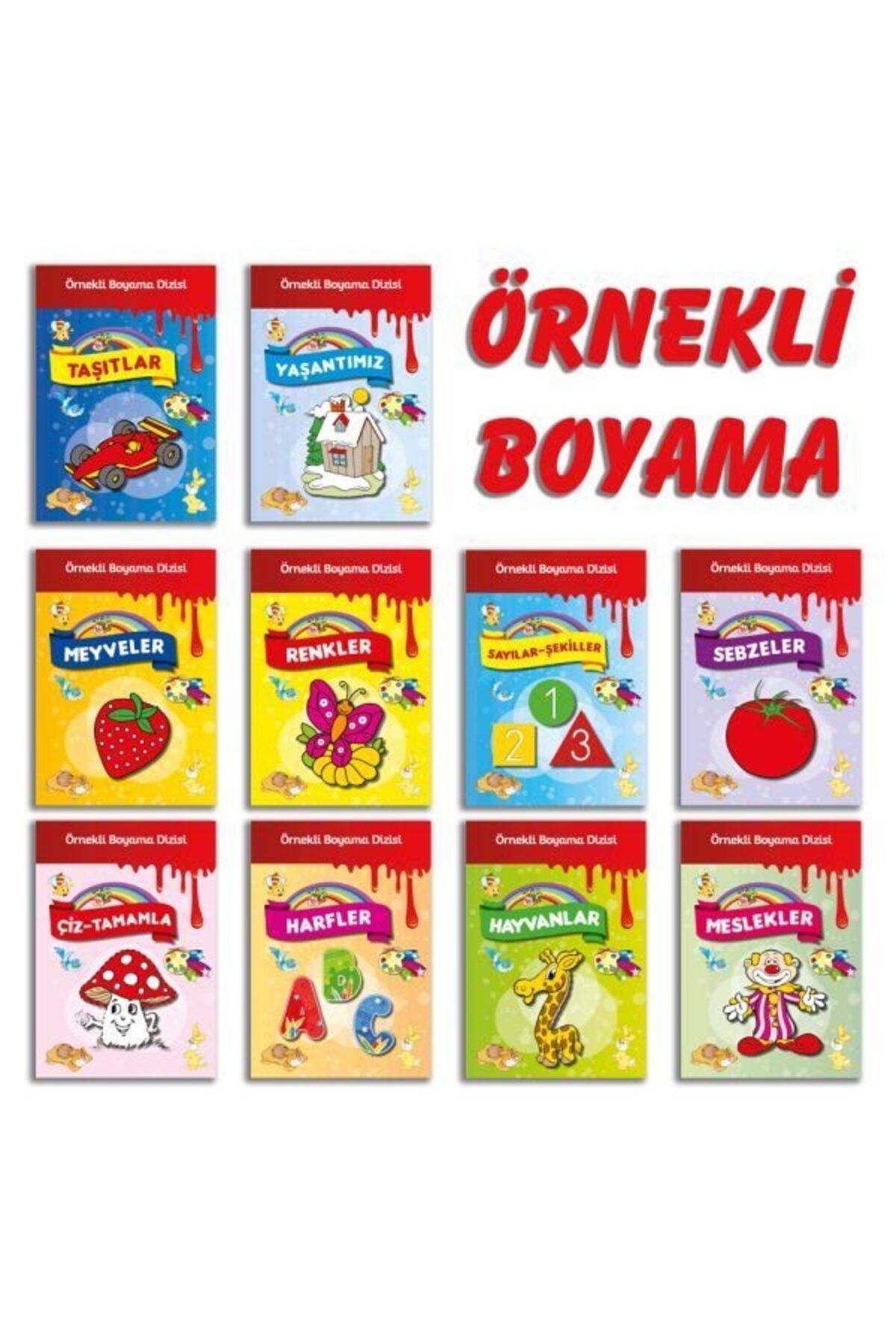 Parıltı Yayınları Örnekli Boyama Dizisi 10 Kitap Set