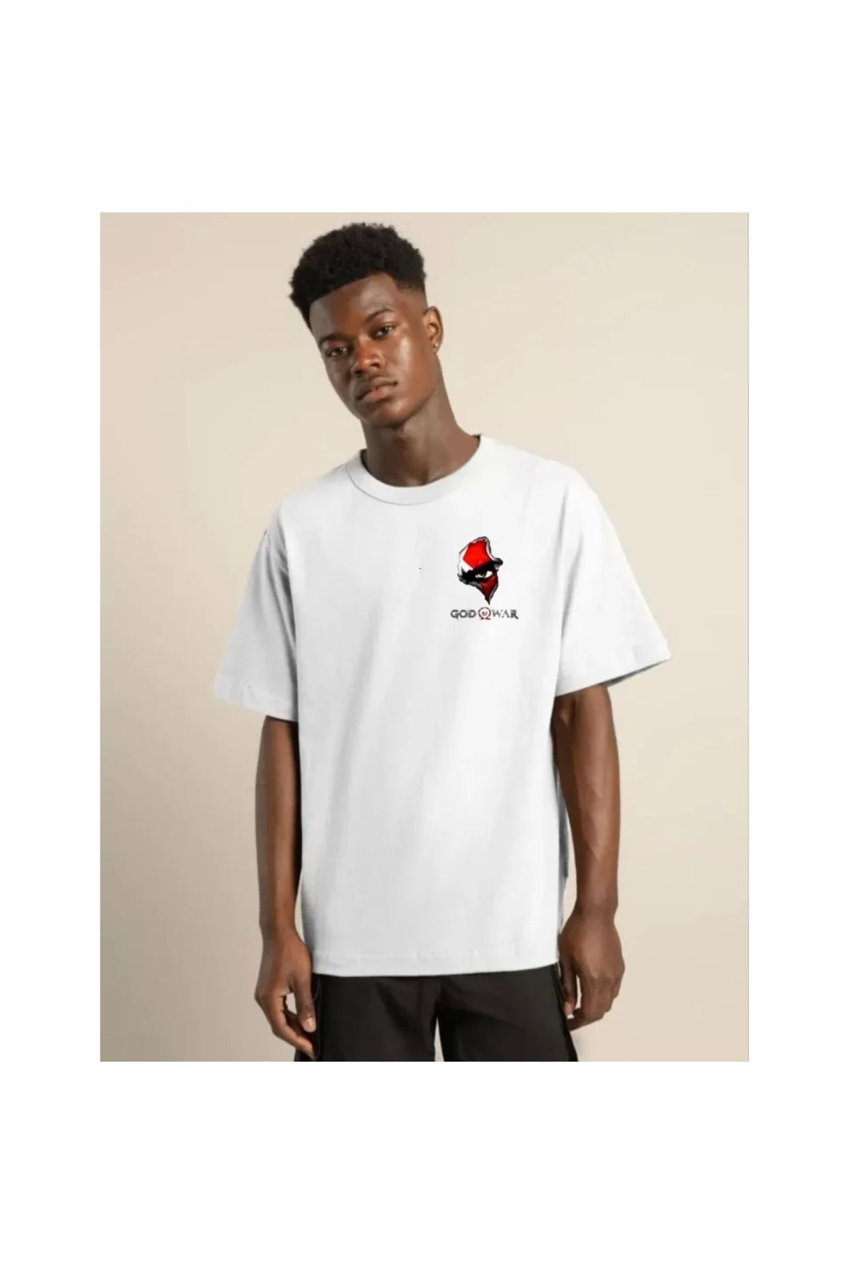 Marsilyan Unisex Bisiklet Yaka Baskılı Oversize TShirt