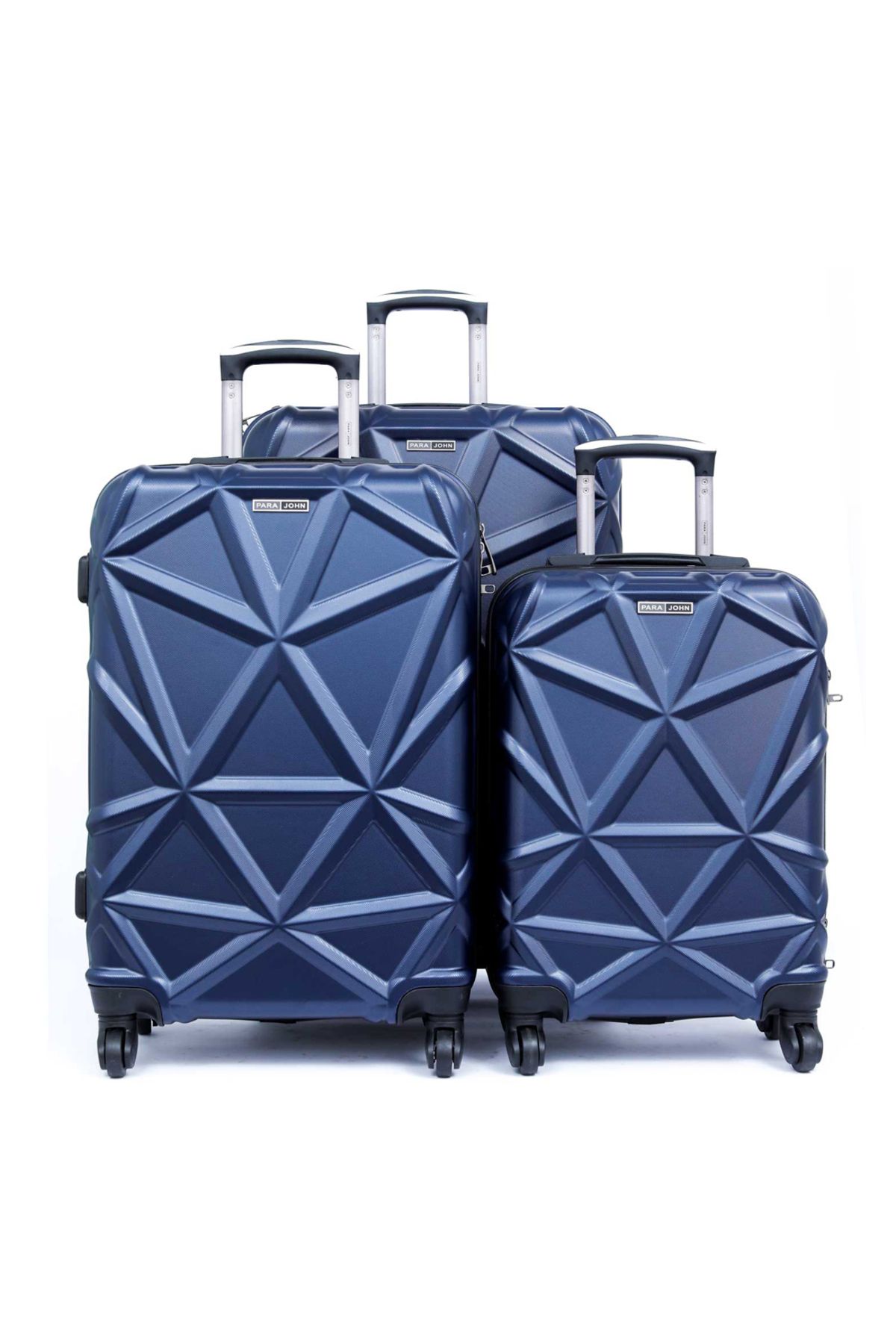 PARAJOHN-Matrix Set of 3 ABS Hard Case Luggage Trolley Bags with 8 Spinner Wheels and Lock 1