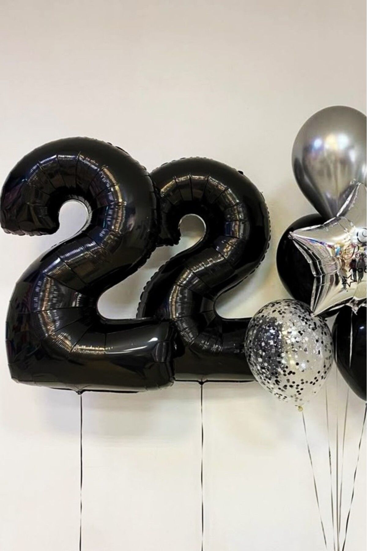 BeySüS-Black 22 Number Foil Balloon 2