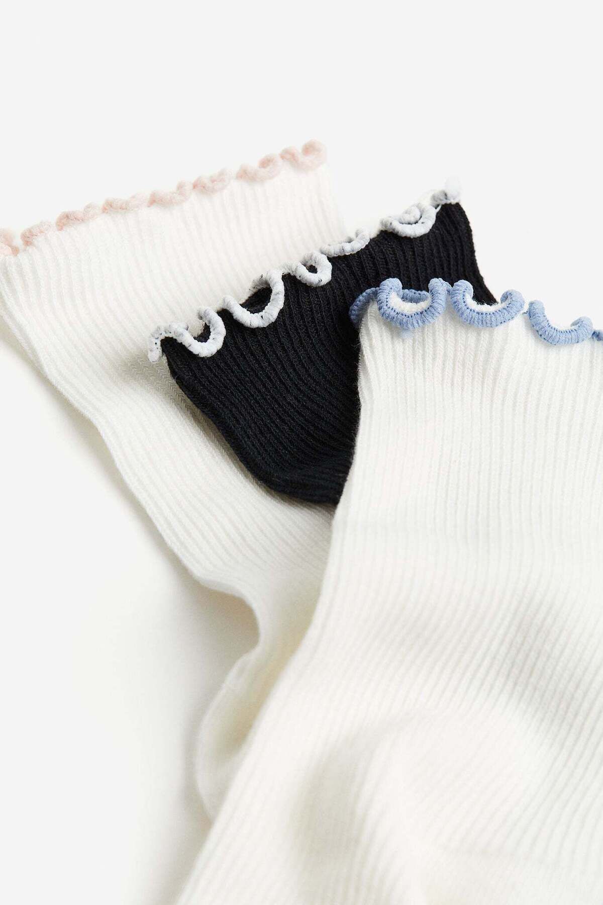 H&M-3-pack rib-knit socks 2