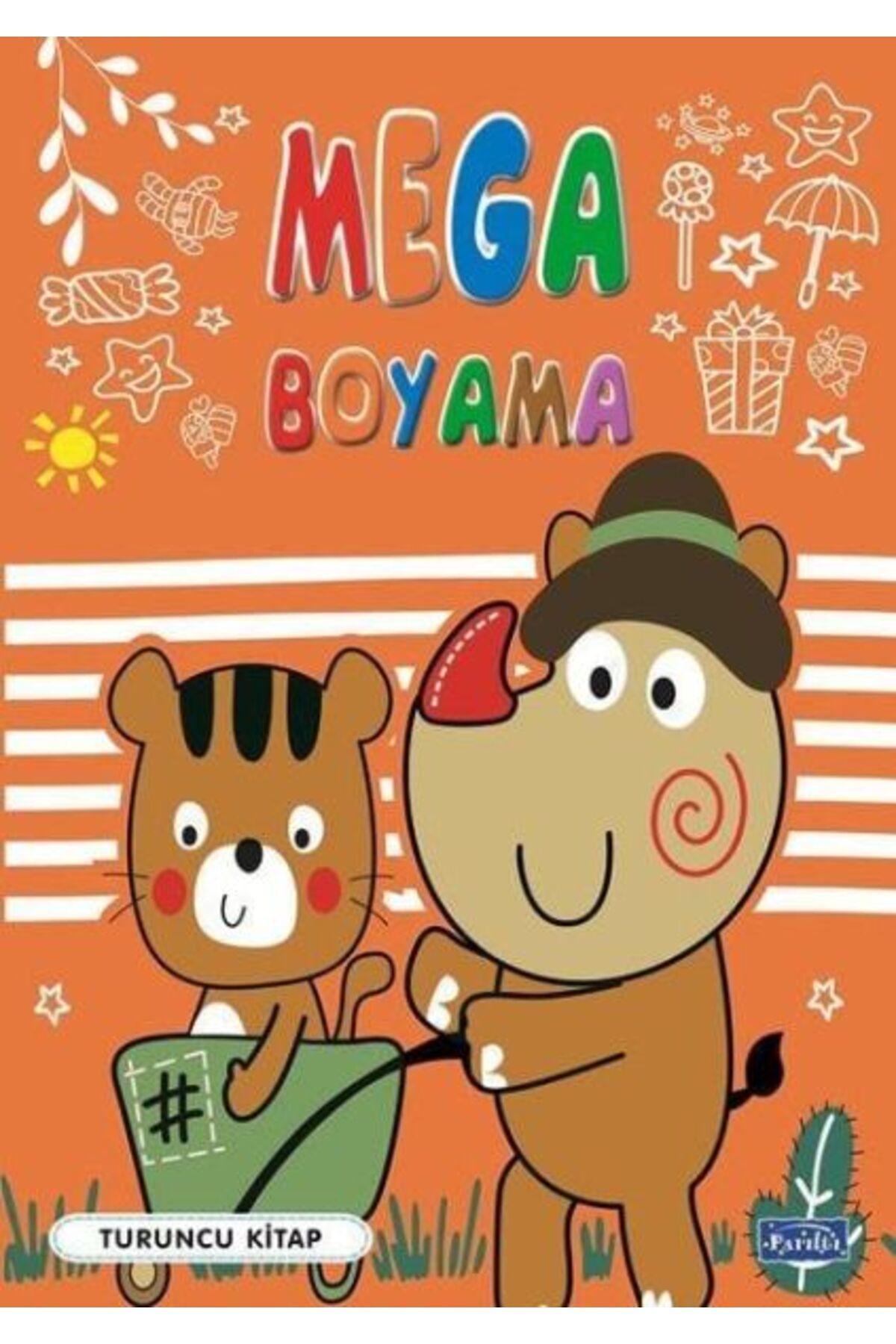 Parıltı Yayınları Mega Boyama Turuncu Kitap