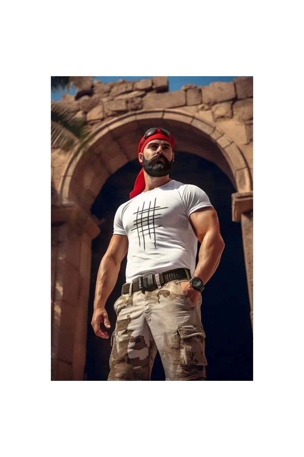 Narnuga Unisex Bisiklet Yaka Baskılı Oversize TShirt