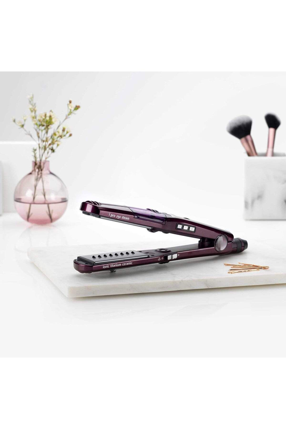 BABYLİSS-مكواة فرد الشعر بالبخار BaByliss I-Pro 230 لفك تشابك الشعر ومشط قابل للسحب 2