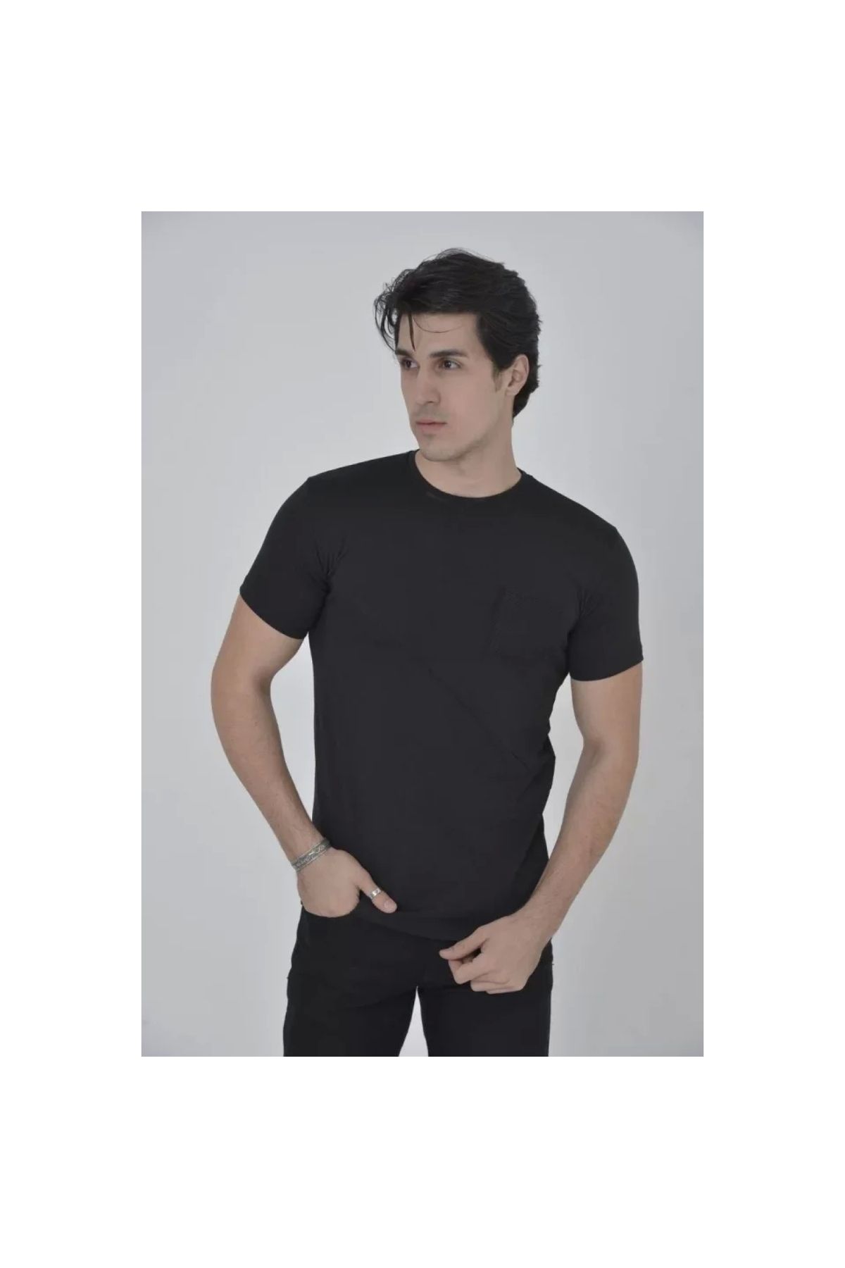 Narnuga Erkek File Cepli Slim Fit Tshirt