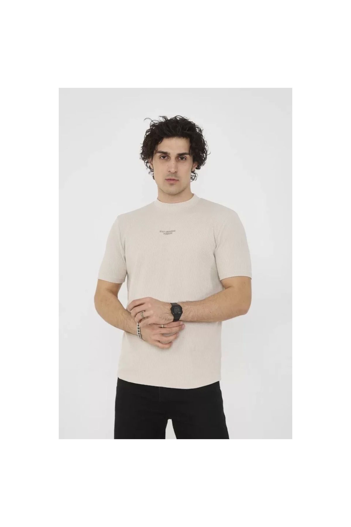 Narnuga Unisex Bisiklet Yaka Slim Fit TShirt
