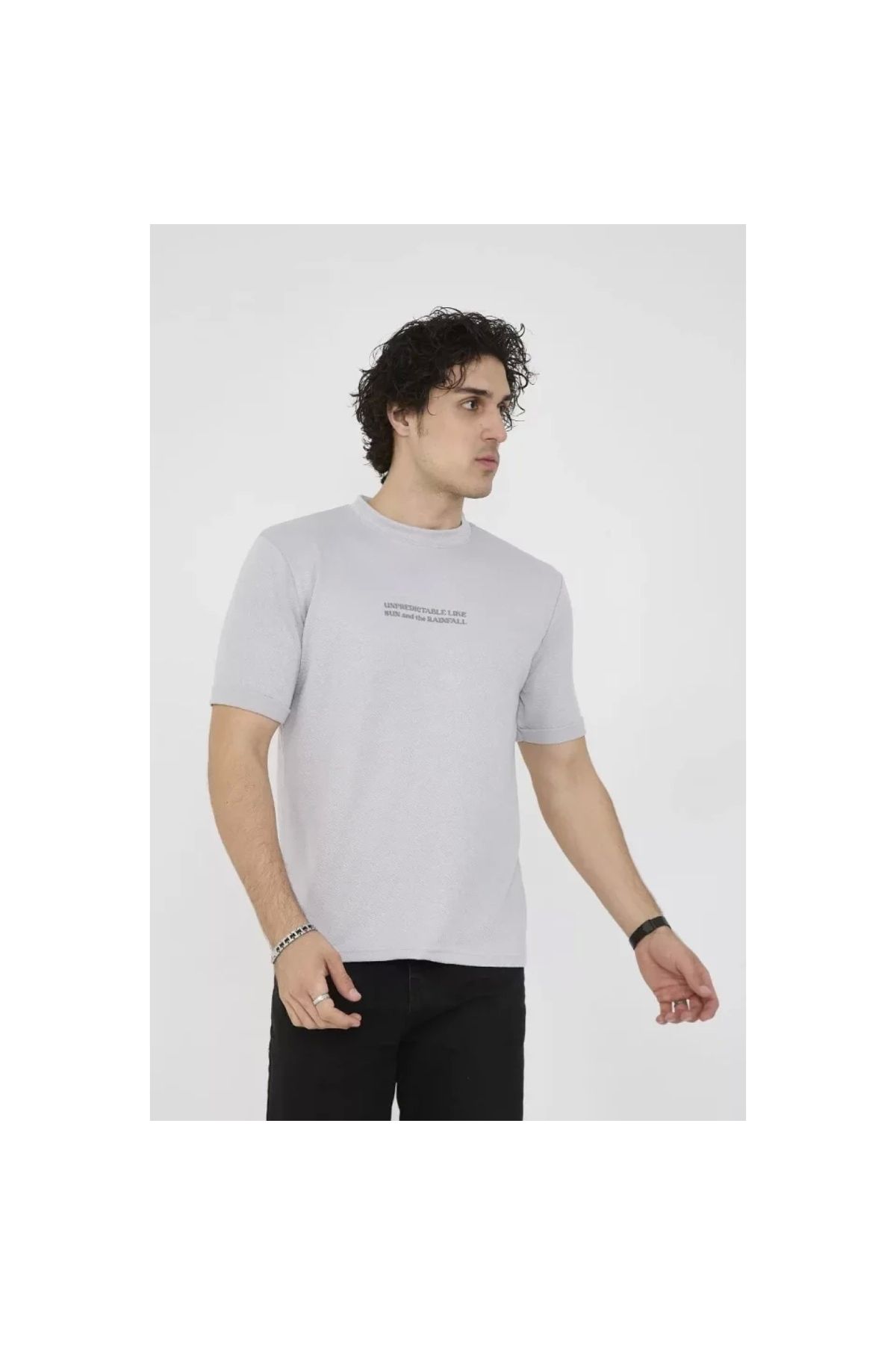 Narnuga Unisex Bisiklet Yaka Slim Fit TShirt
