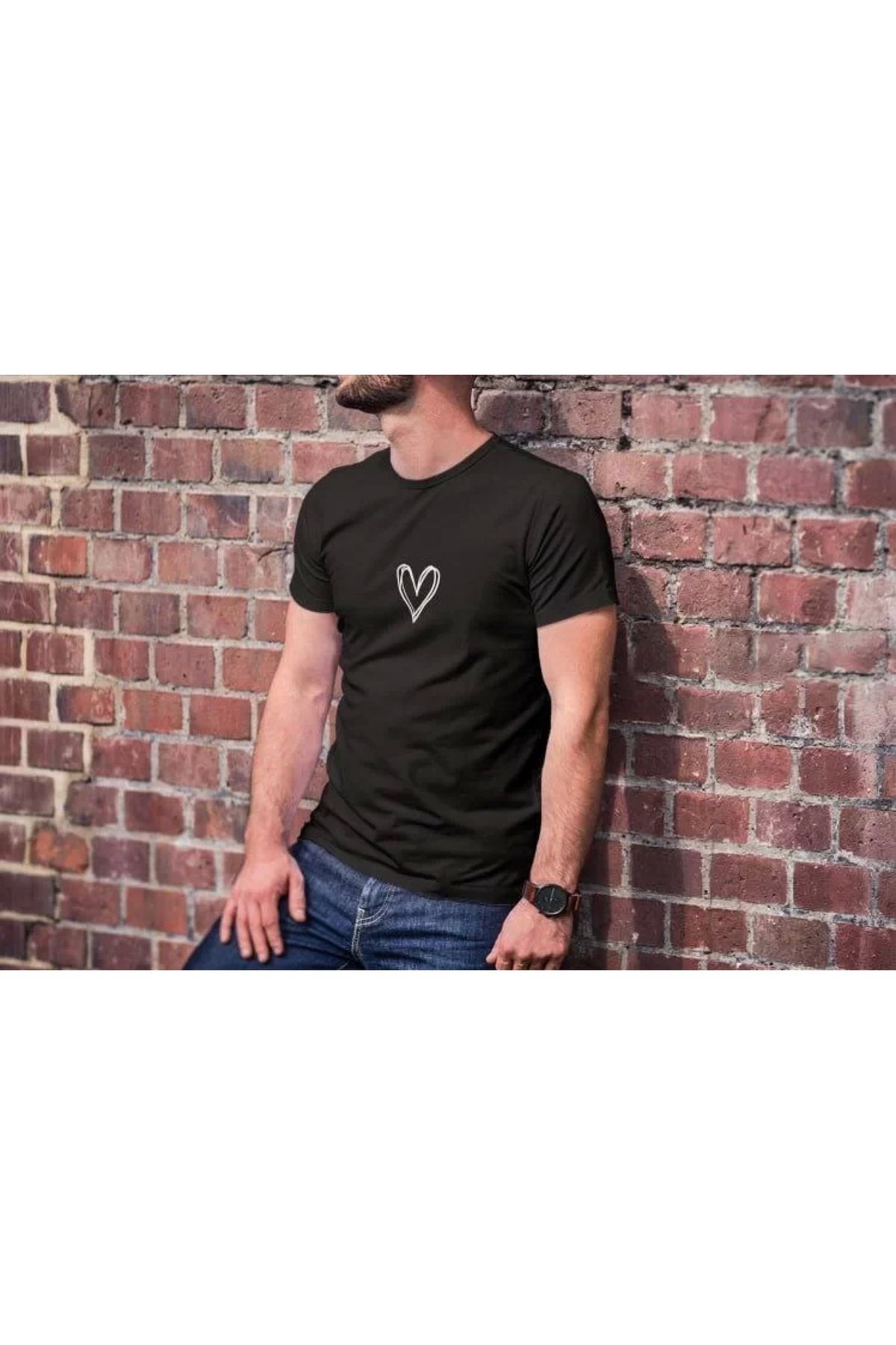 Narnuga Unisex Bisiklet Yaka Baskılı Oversize TShirt
