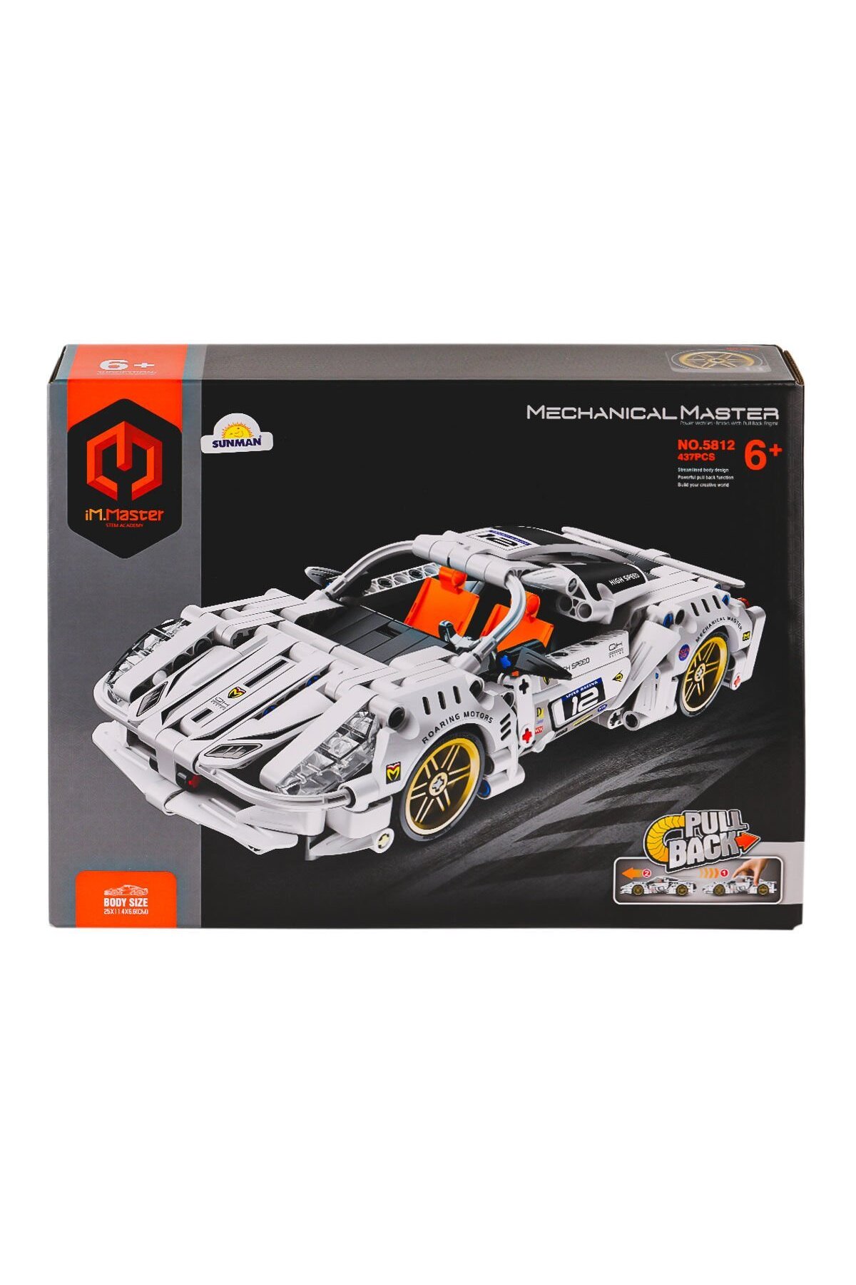 ۵۸۱۲ مجموعه بلوک‌های سفید اِم‌ام سوپر کار، ۴۳۷ قطعه، فابباتویز