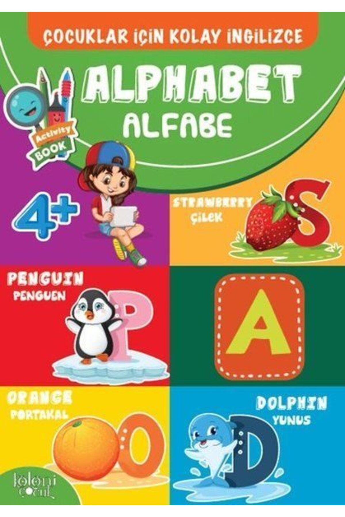 Koloni Çocuk Çocuklar İçin Kolay İngilizce Alphabet Alfabe