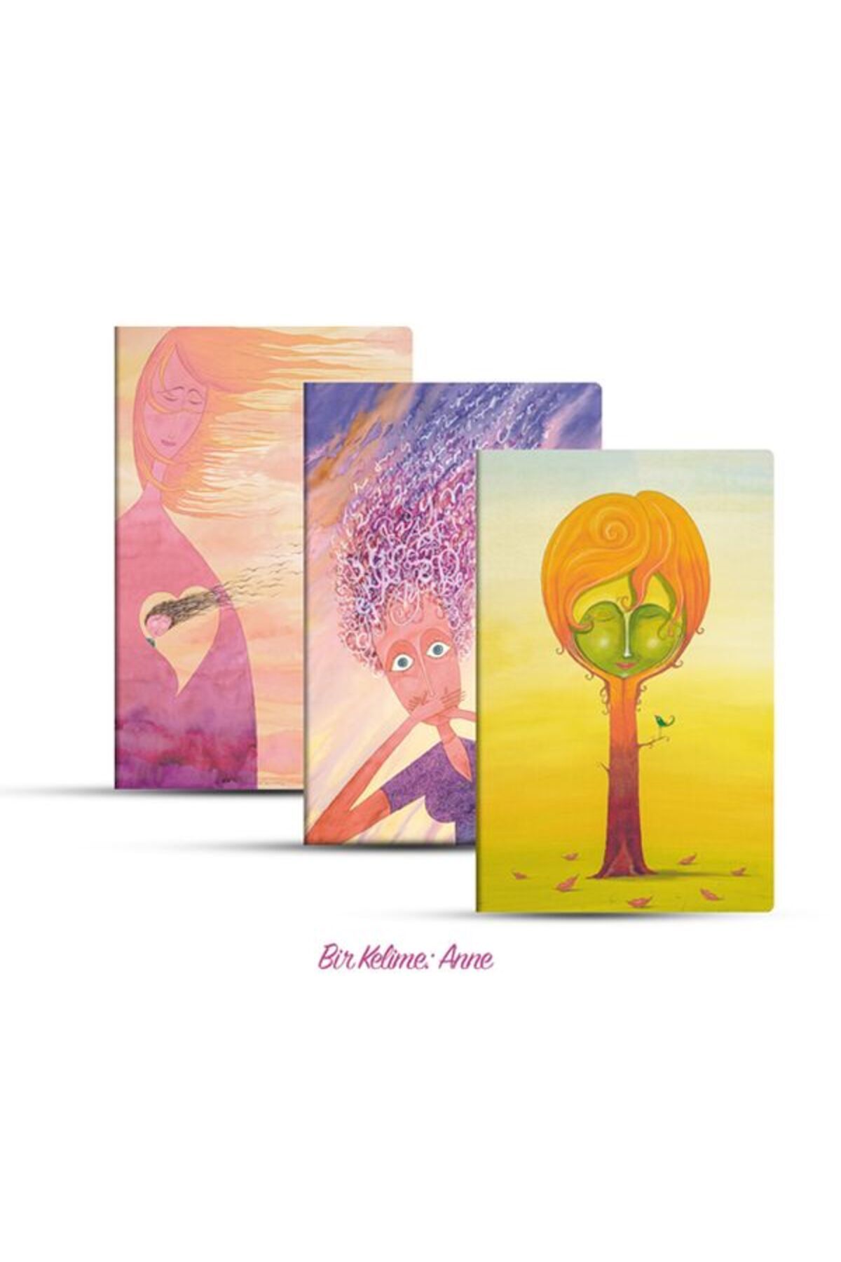 Destek Yayınları Üçlü Çizgili Defter Seti Bir Kelime Anne