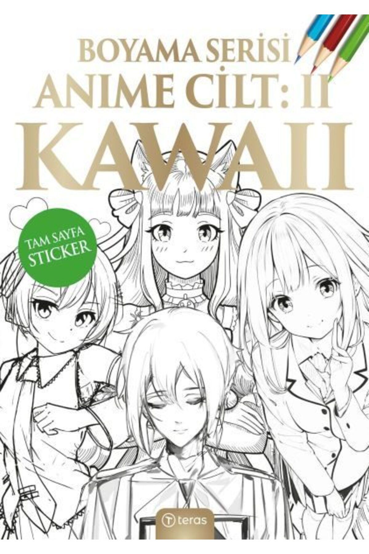 Teras Kitap Anime Boyama Cilt II Kawaii