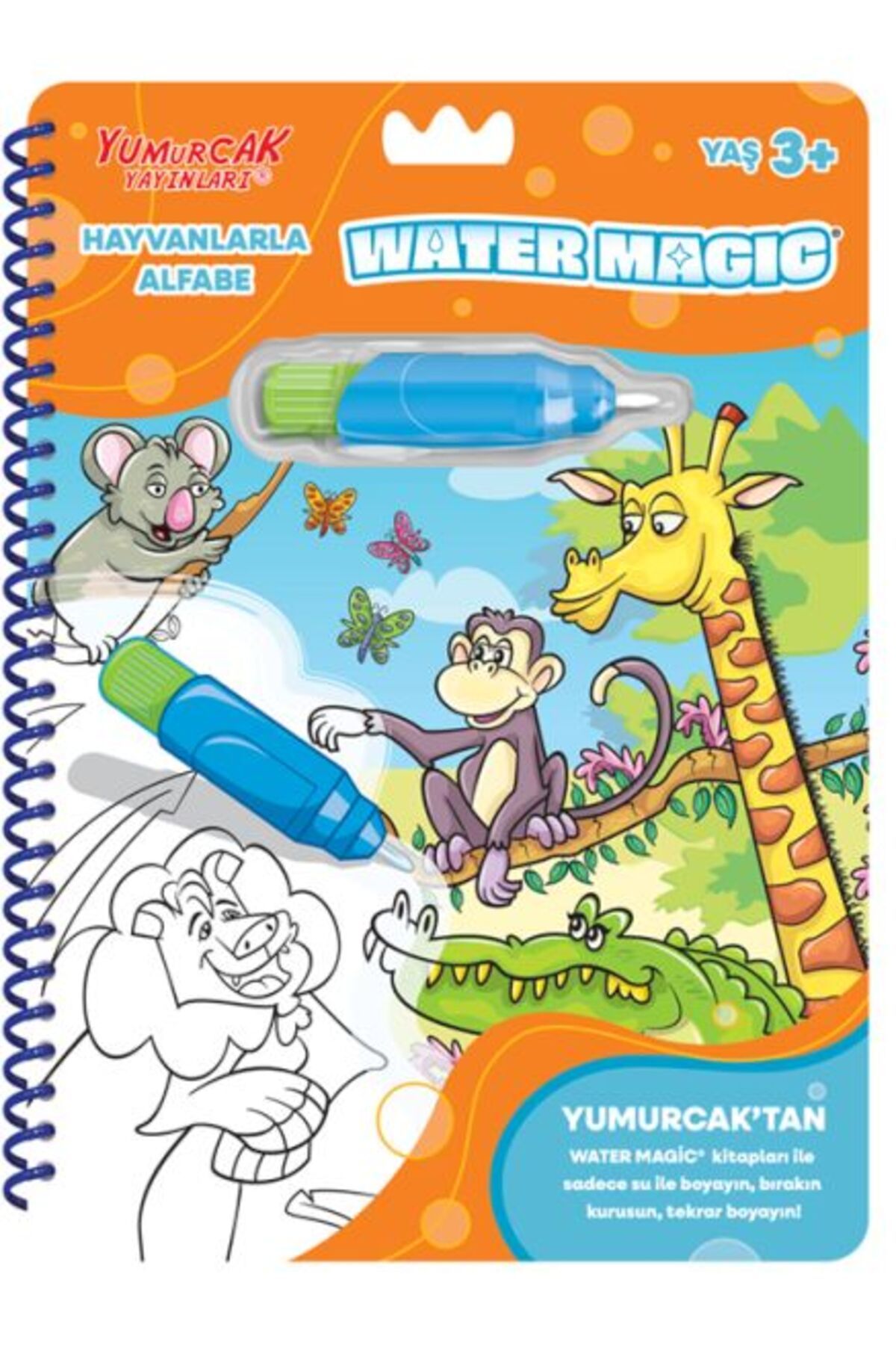 Yumurcak Yayınları Hayvanlarla Alfabe Yeni Water Magic