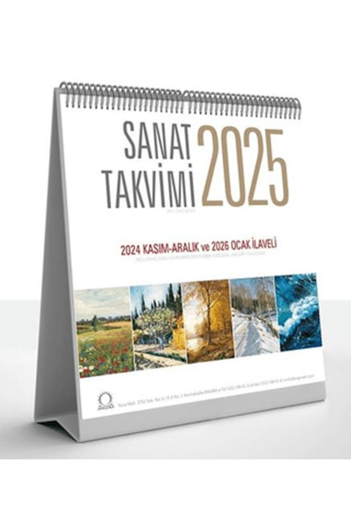 Angora Yayıncılık Sanat Takvimi 2025 Masa Takvimi