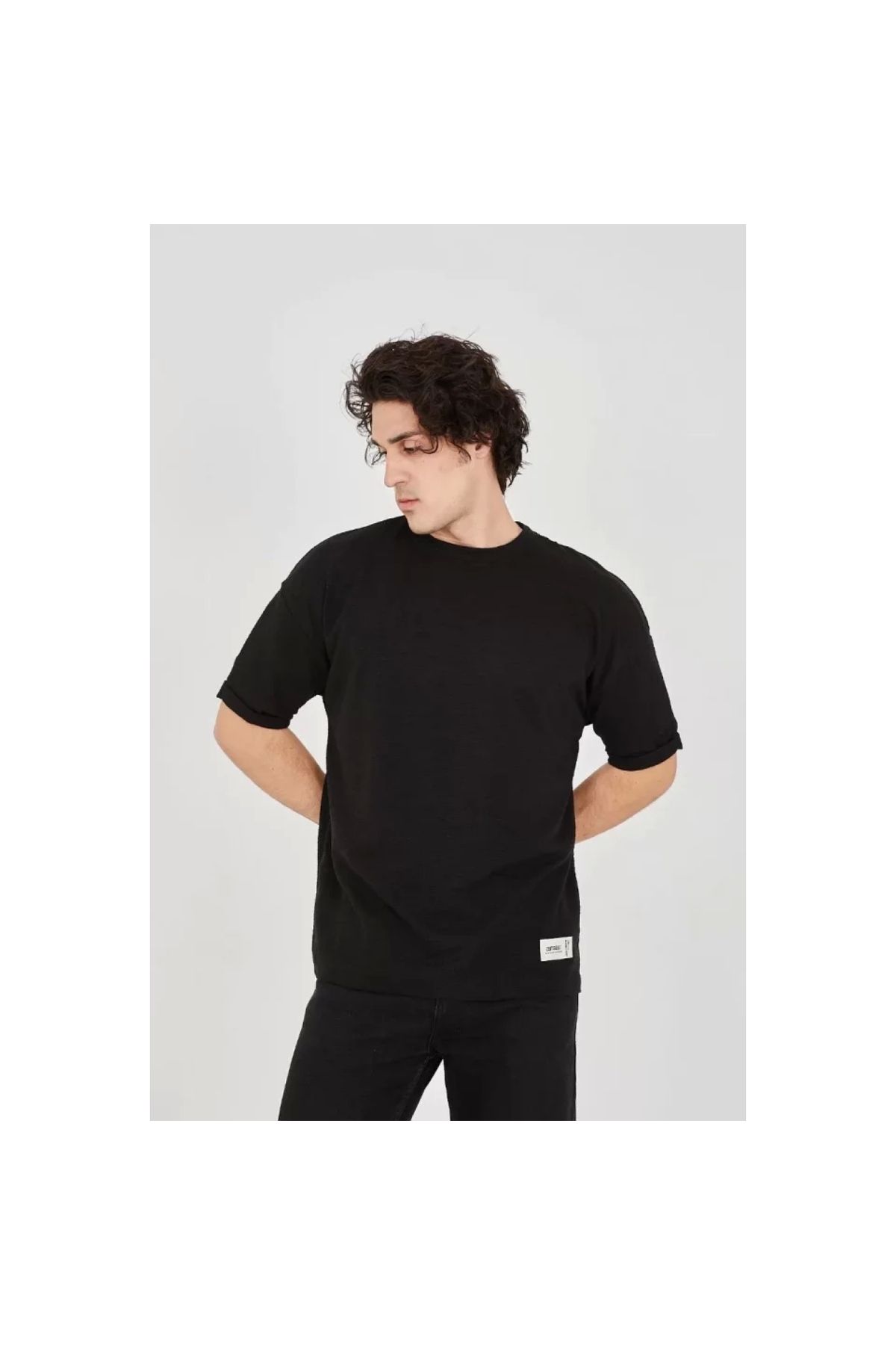Narnuga Unisex Jakar Kumaş Rahat Kol TShirt