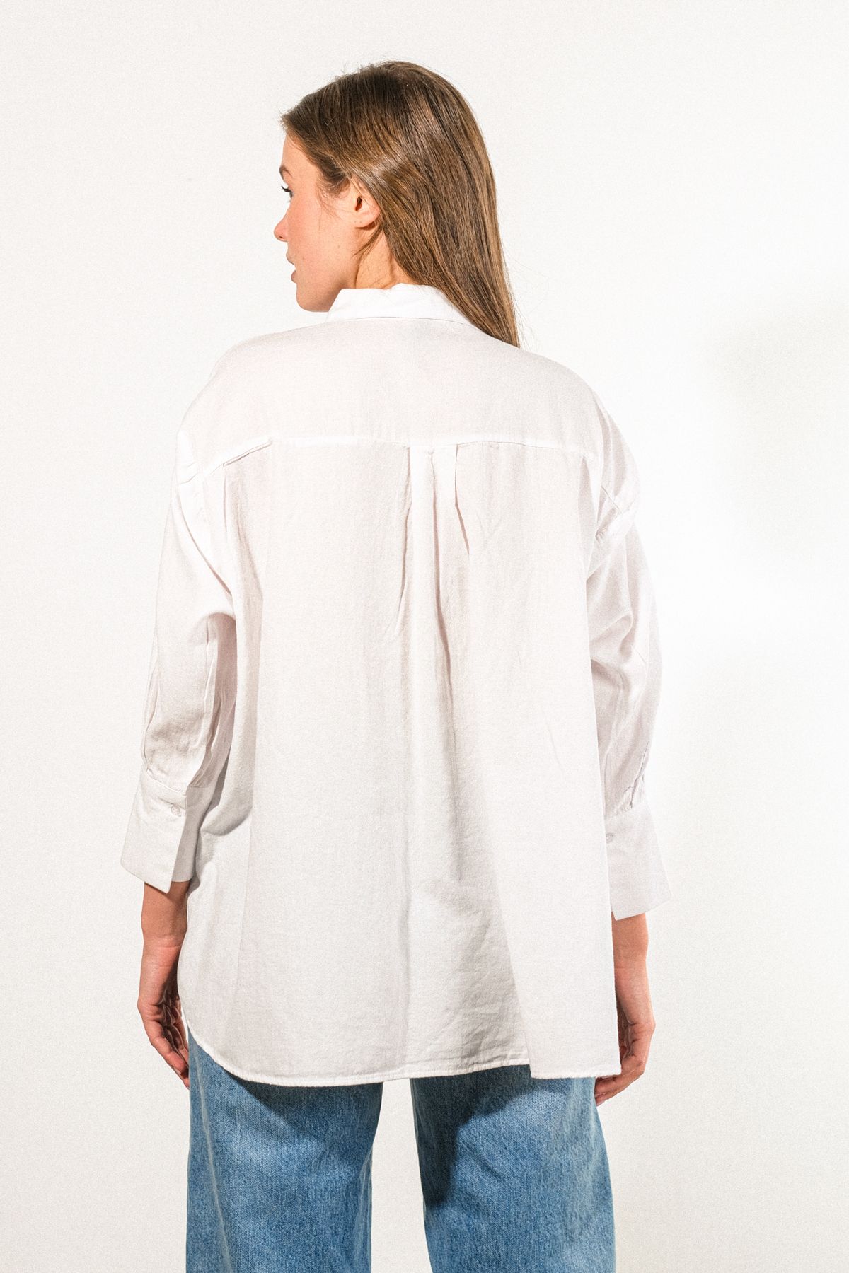 GÖMLEX-Linen Fabric Classic Women's Shirt 6