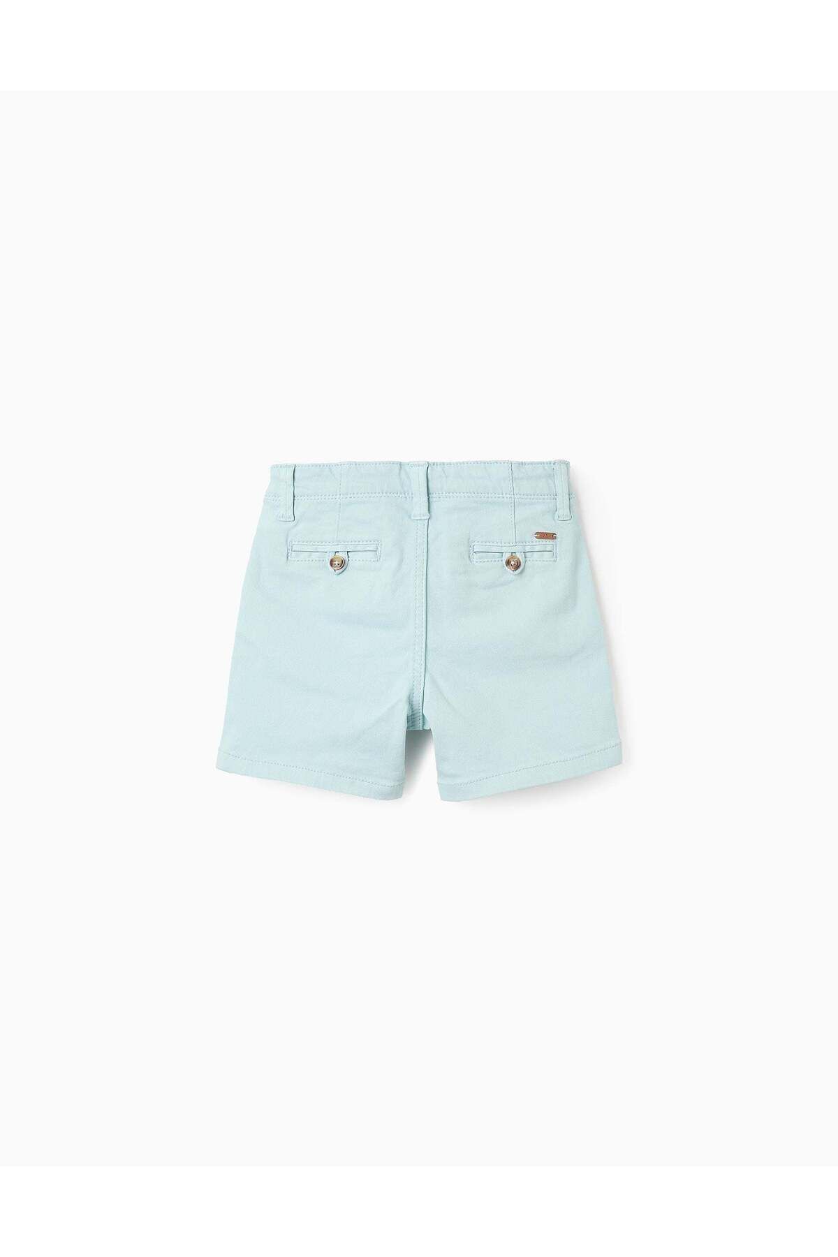 Ziddy-Chino Twill Shorts for Baby Boys, Light Blue 2