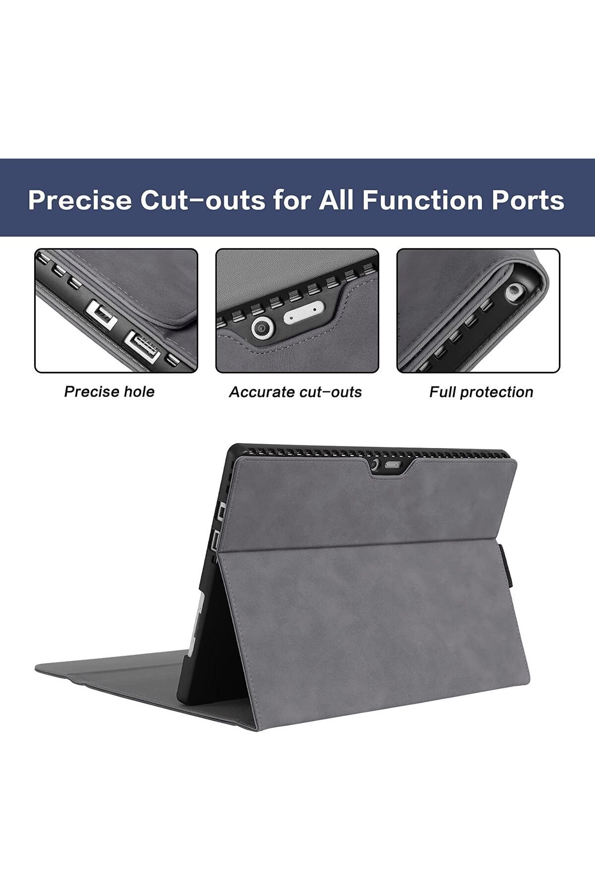 erorex-جراب SYOSI Slim Shell Cover للكمبيوتر اللوحي، جراب متوافق مع Surface Pro 7 Plus/Pro 7/Pro 6/Pro 5/Pro 3