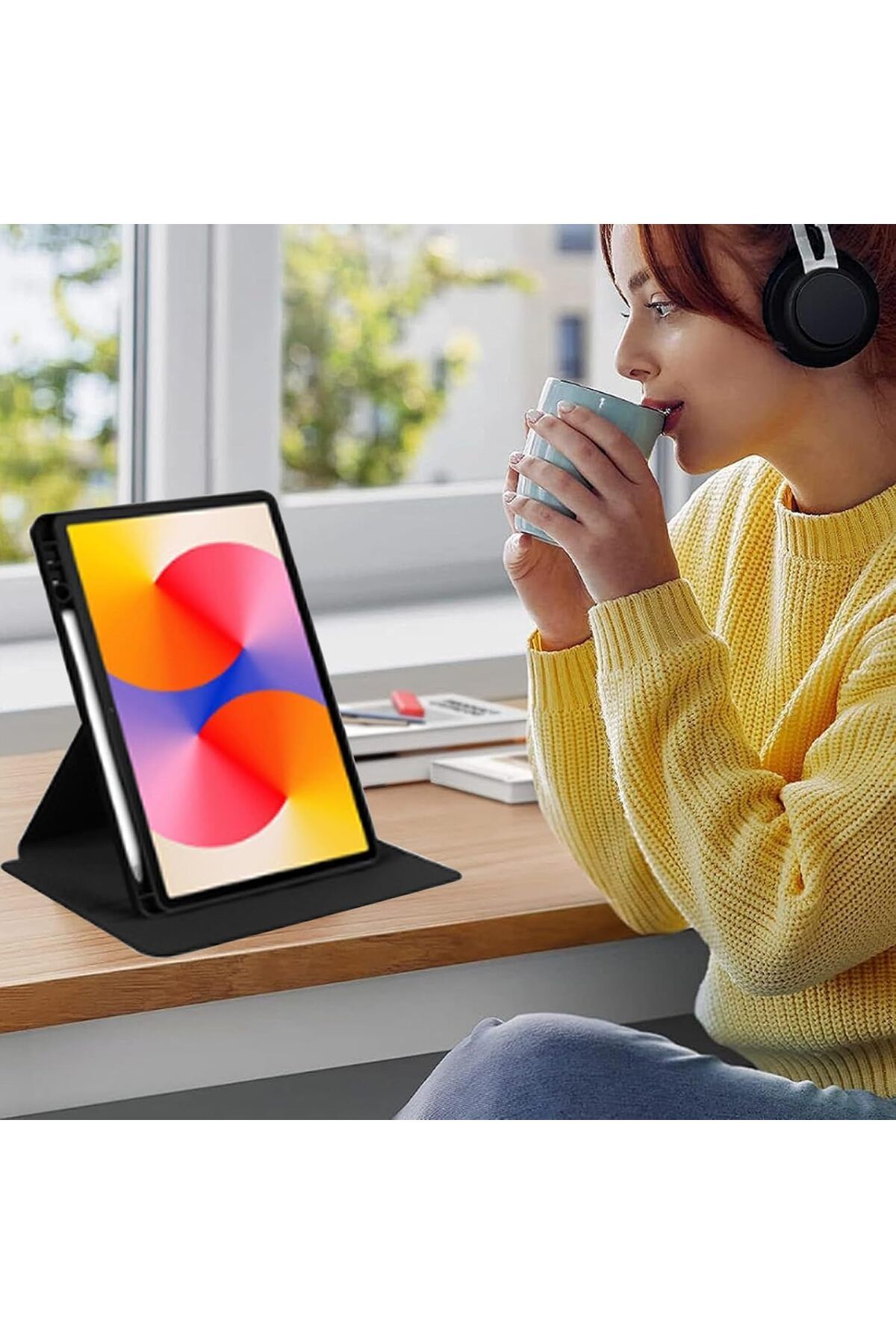 erorex-جراب QIXUZENI لجهاز Samsung Galaxy Tab A9 Plus مقاس 11 بوصة 2023 - أسود 5