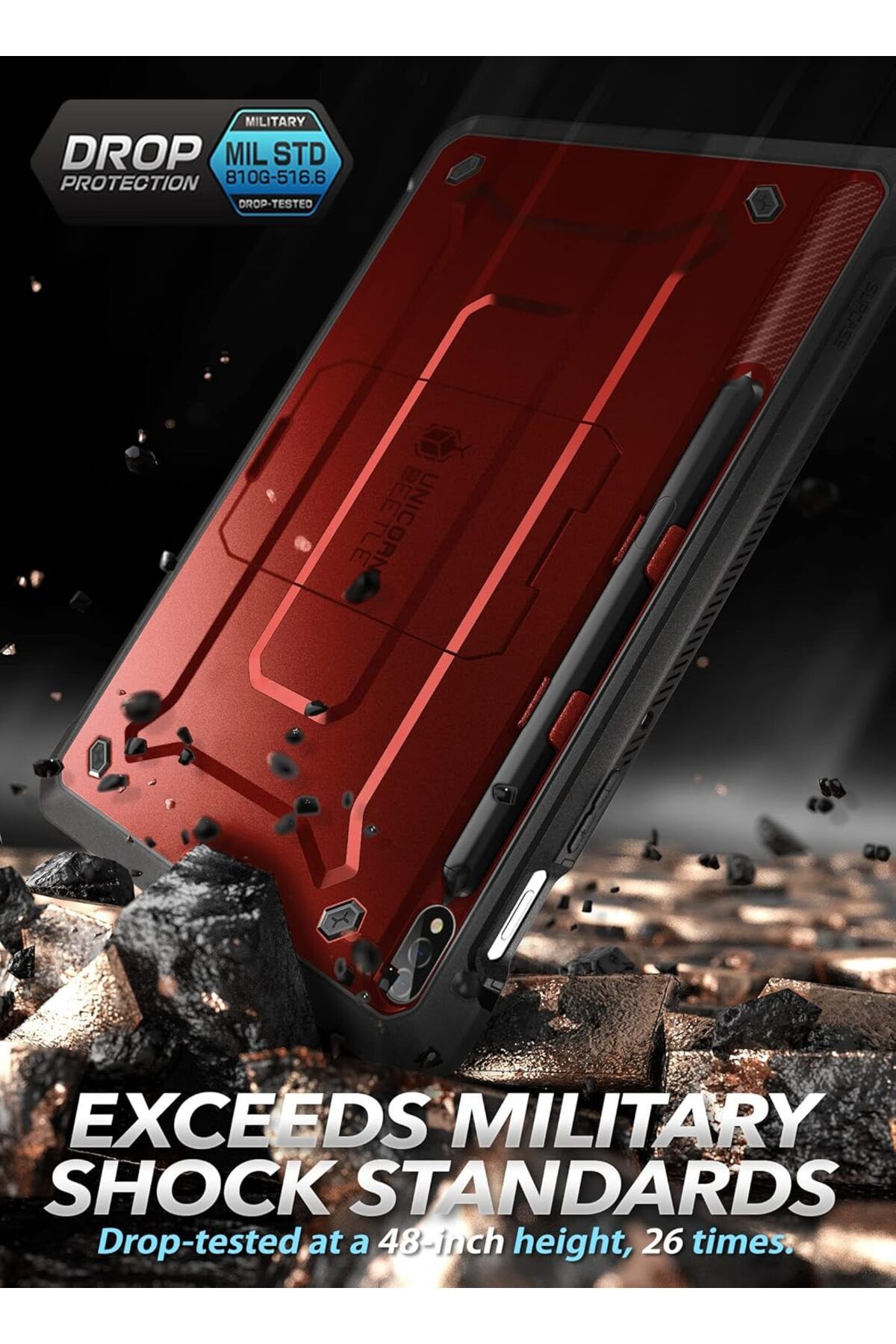 erorex-حافظة SUPCASE [UB ProSeries] مصممة لجهاز Samsung Galaxy Tab S8 Ultra (2022)، مع شاشة مدمجة 5