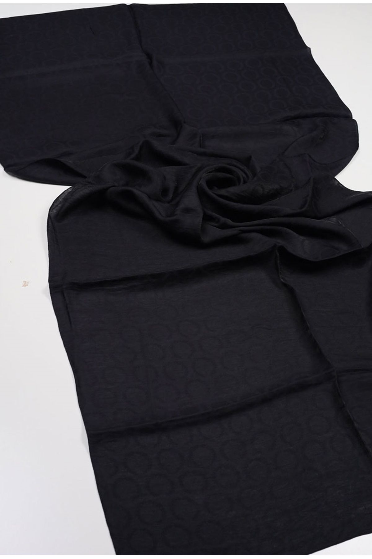 SAPPHIRE-Self Patterned Viscose Shawl - Pattern-02 - Black 1