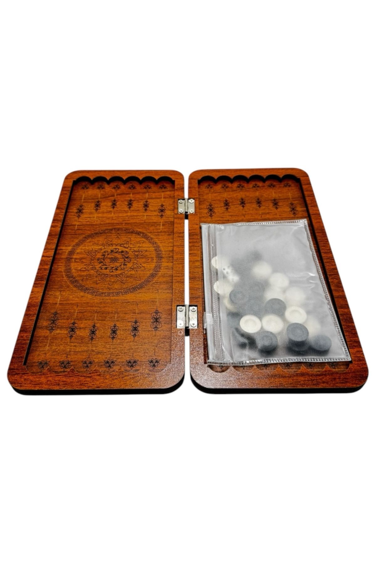 Kenpool-Mini Backgammon Set - Gift Travel Mobile Game Entertainment Camping Pocket Backgammon 24*12 2