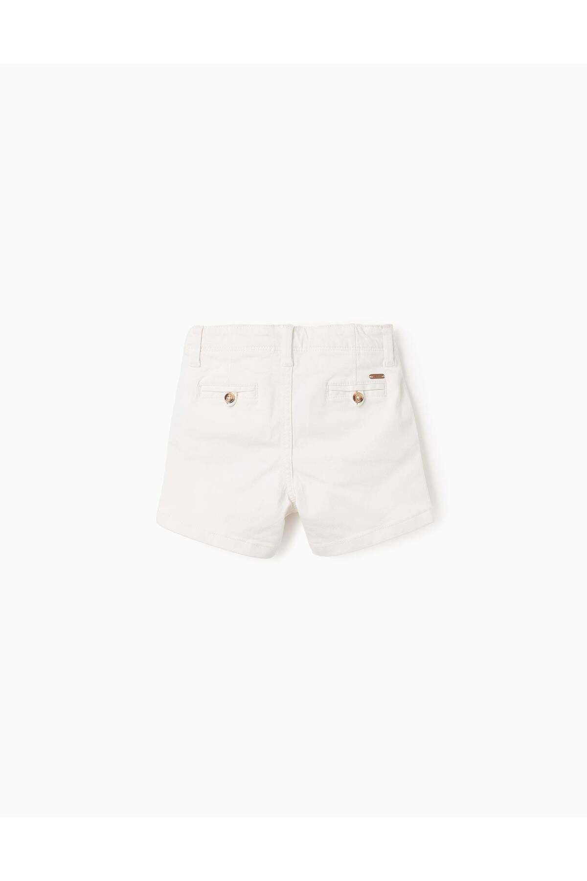 Ziddy-Chino Twill Shorts for Baby Boys, Beige 2