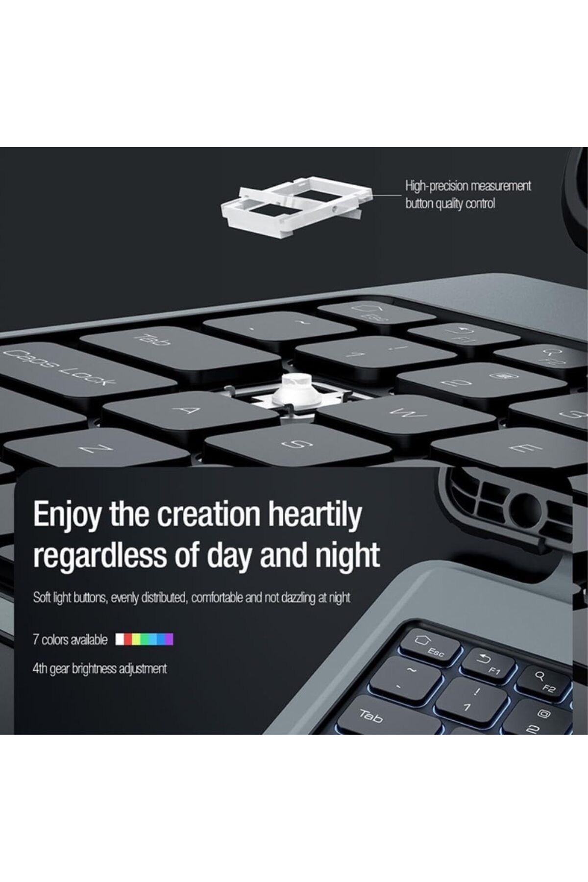 erorex-Nillkin Bumper Combo Keyboard Backlit Version Case Designed For Samsung Galaxy Tab S9 FE Plus, Pen 7