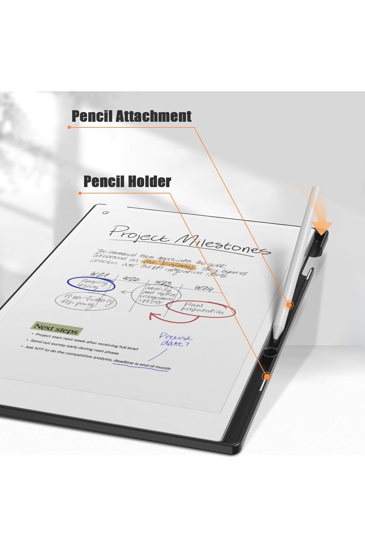 erorex-حافظة E NET-CASE لجهاز Remarkable Paper Pro Tablet مقاس 11.8 بوصة (إصدار 2024)، حافظة رفيعة وخفيفة الوزن 5