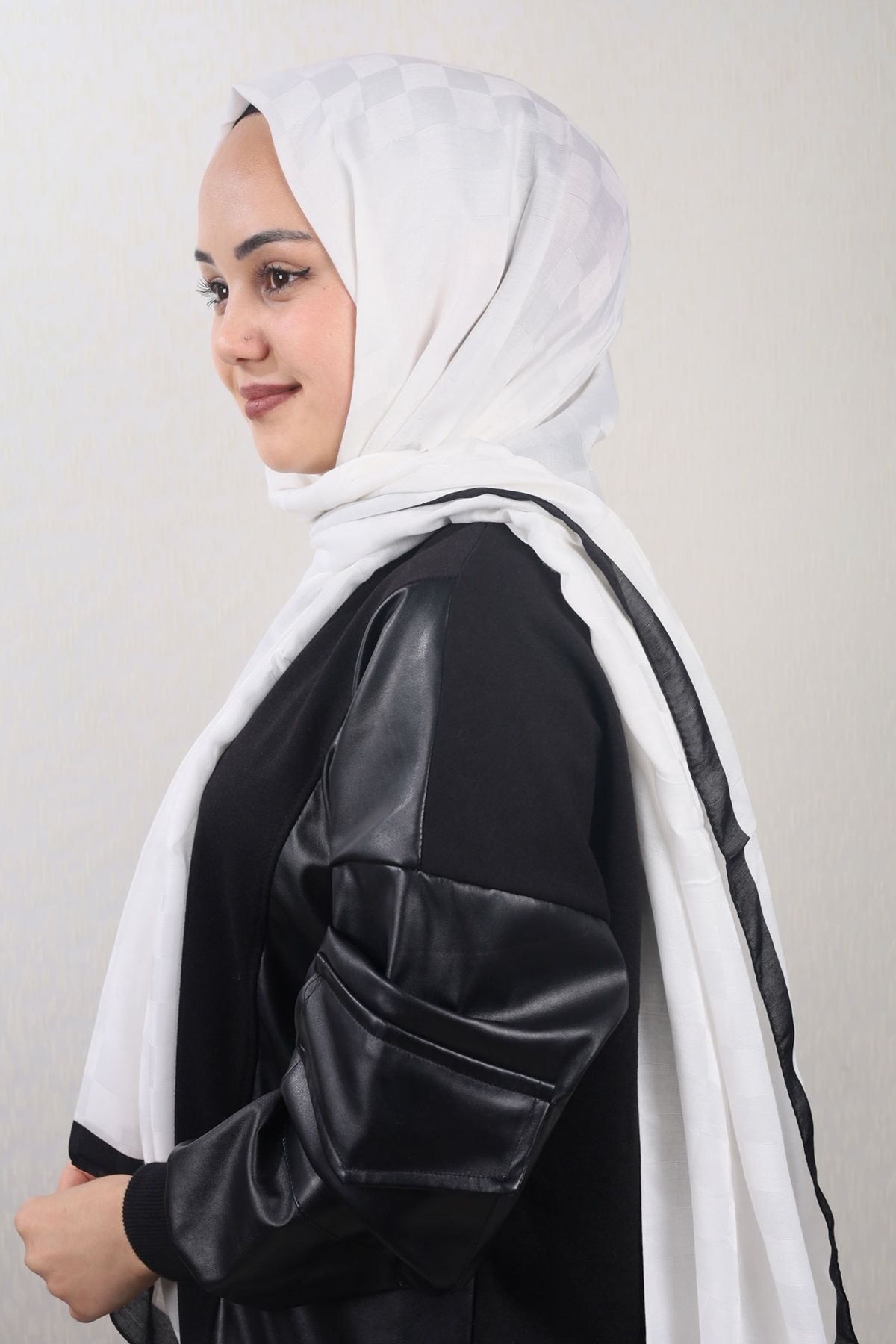 PİRAMİT-Pyramid Patterned Checkers Shawl - Pattern-01 - Color-09 1