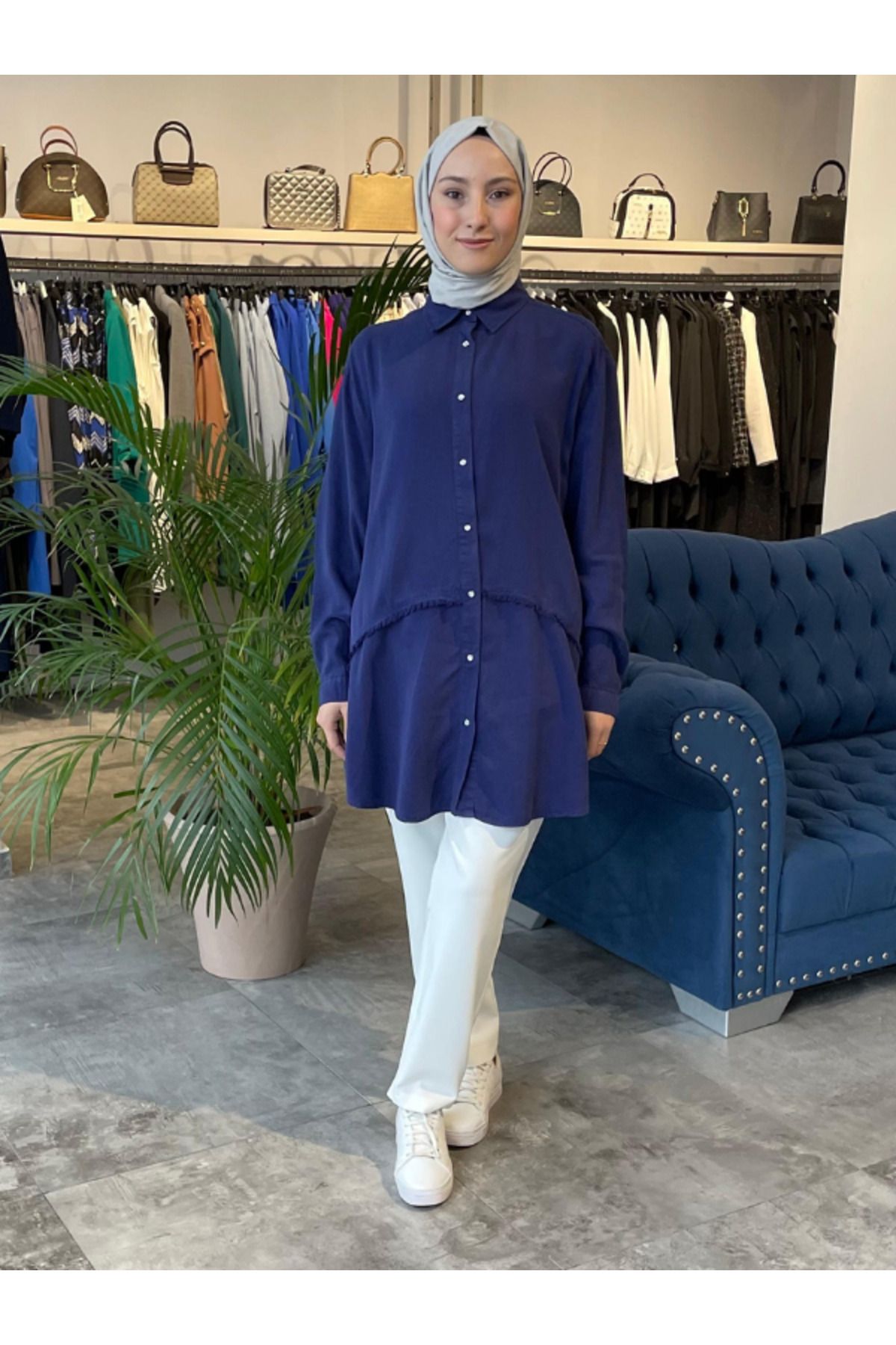 My Magazin-Women's Large Size Cotton Tunic 7296 5