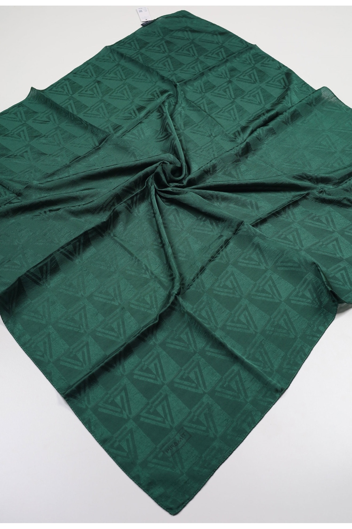 PİRAMİT-Pyramid Self Patterned Monogram Floss Scarf - Pattern-05 - Color-07 1
