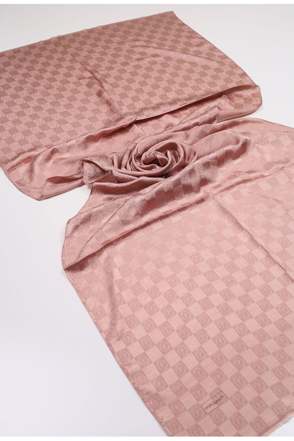 PİRAMİT-Pyramid Monogram Flush Shawl - Pattern-03 - Color-15 1