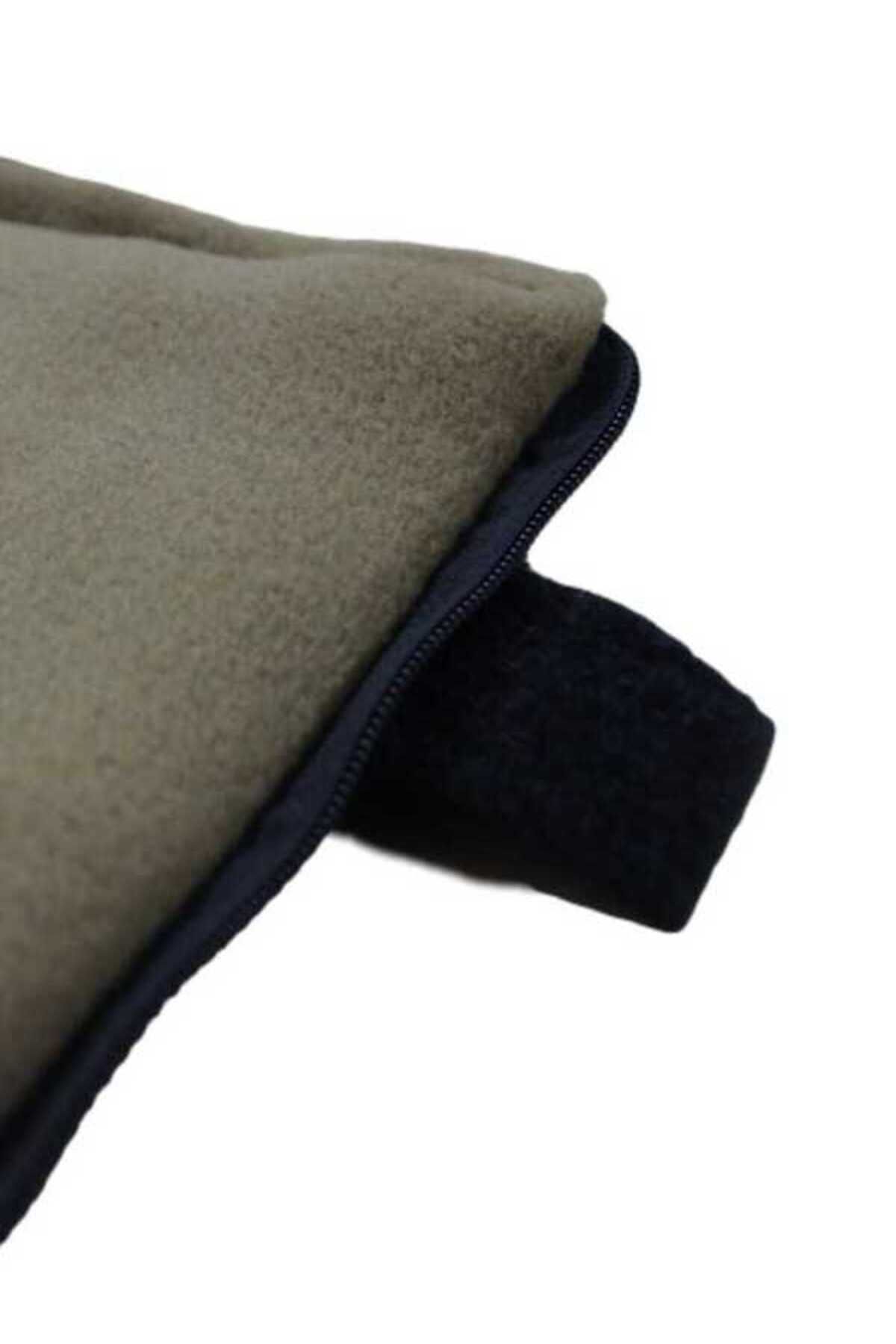 Med Online-Wide 90 cm Khaki Sleeping Bag -25 ° , Micro Water Repellent 220X95 Cm, 200 Gr Fiber/180 Gr Fleece 3