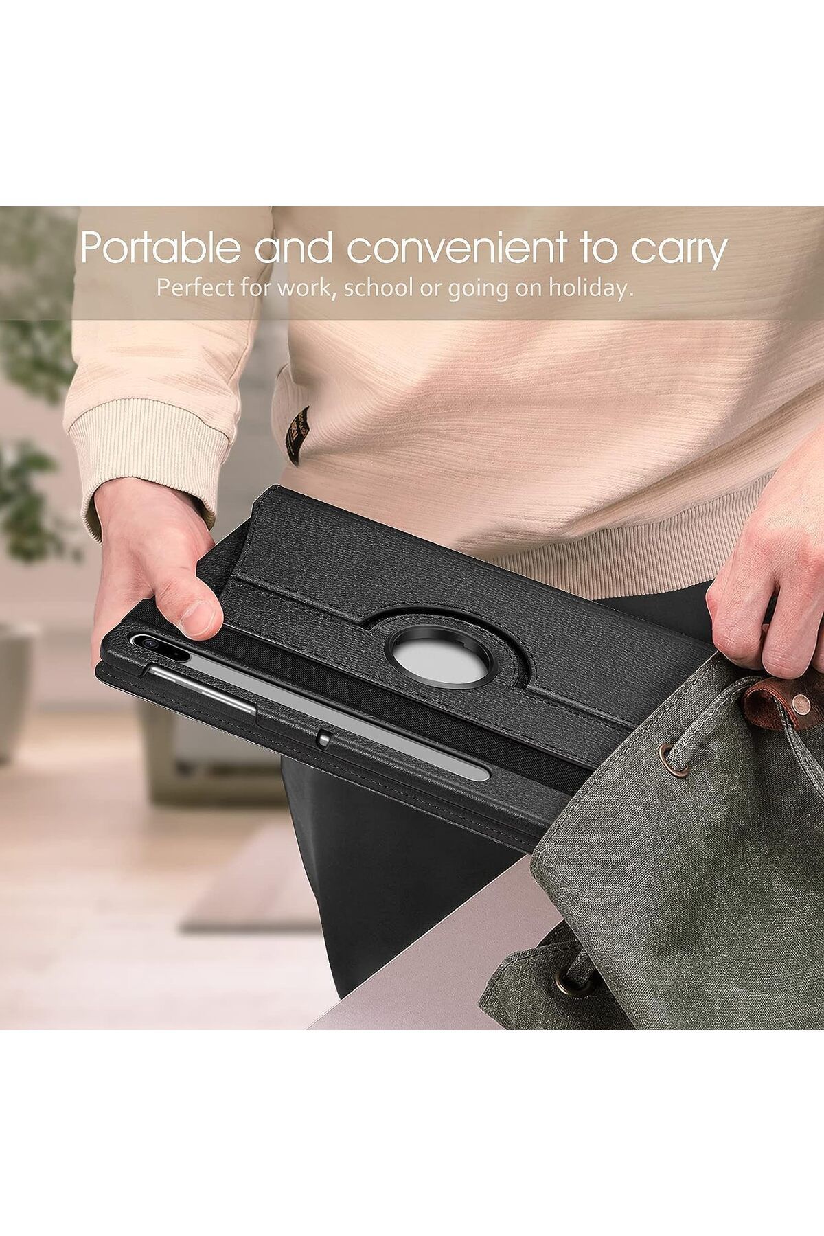 erorex-جراب Tujibeay دوار 360 درجة متوافق مع جراب Samsung Galaxy Tab S9 Plus / جراب S8 plus / جراب S7 plus 2